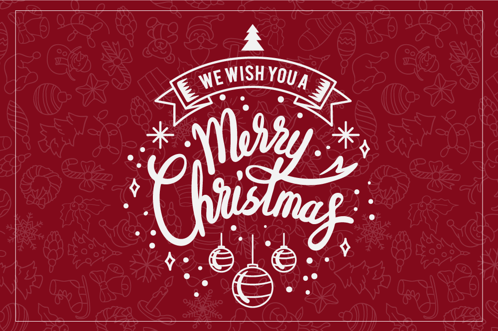 Tapete vinílico do Natal boas festas - TenStickers