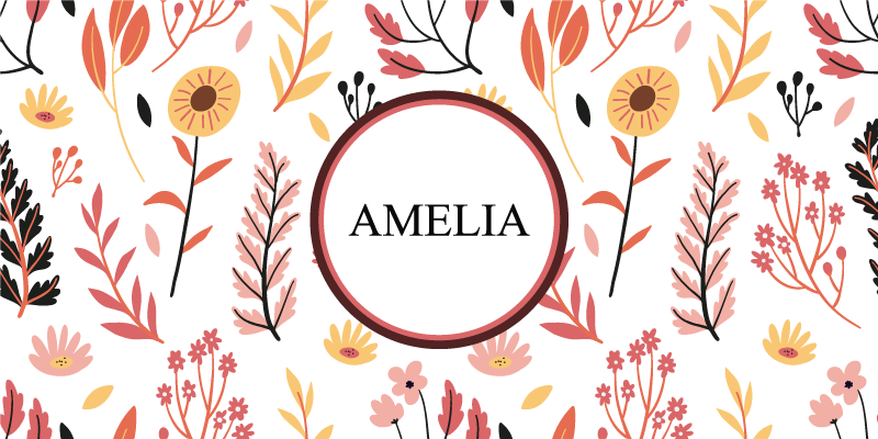 Tapete vinílico com nome nome da estética da natureza - TenStickers