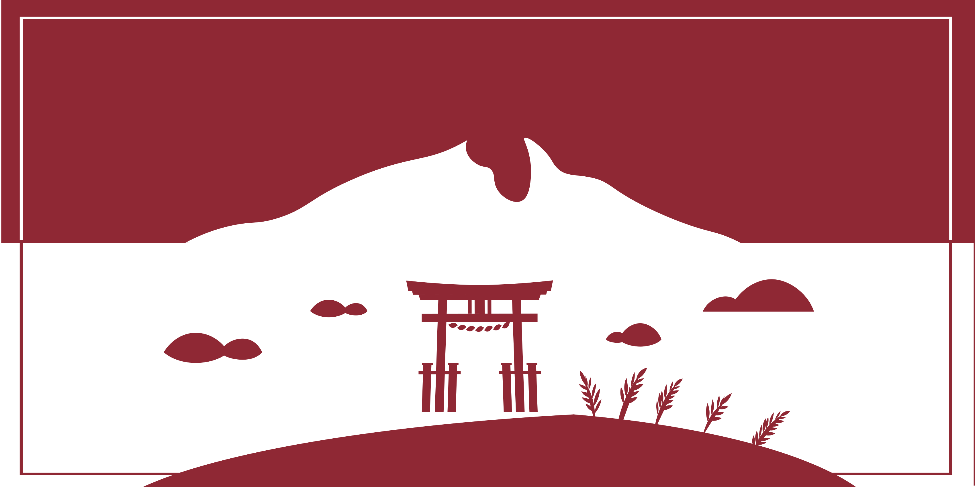 Estrutura japonesa lago, montanhas tapete moderno - TenStickers