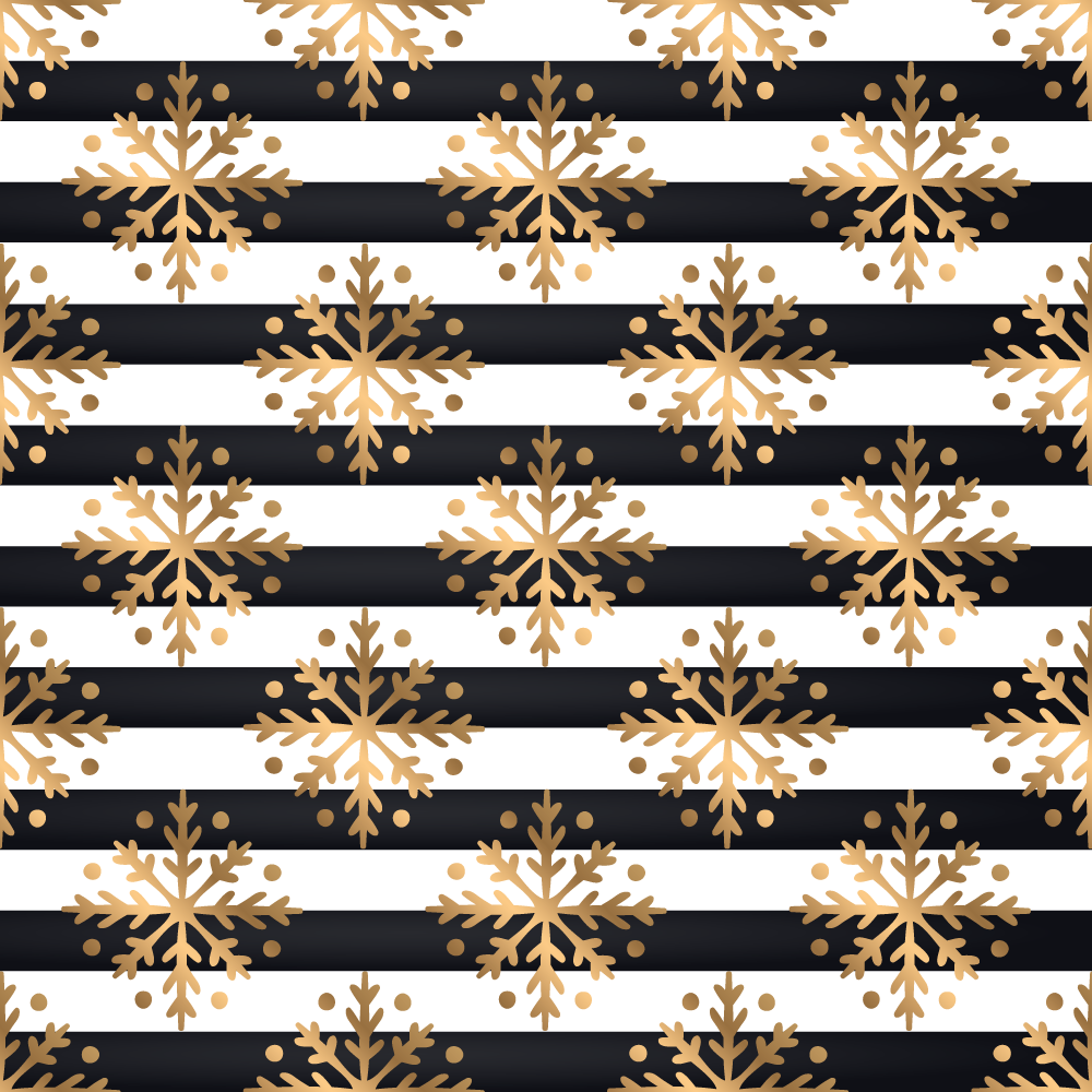 Tapete vinílico do Natal padrão elegante de floco de neve - TenStickers