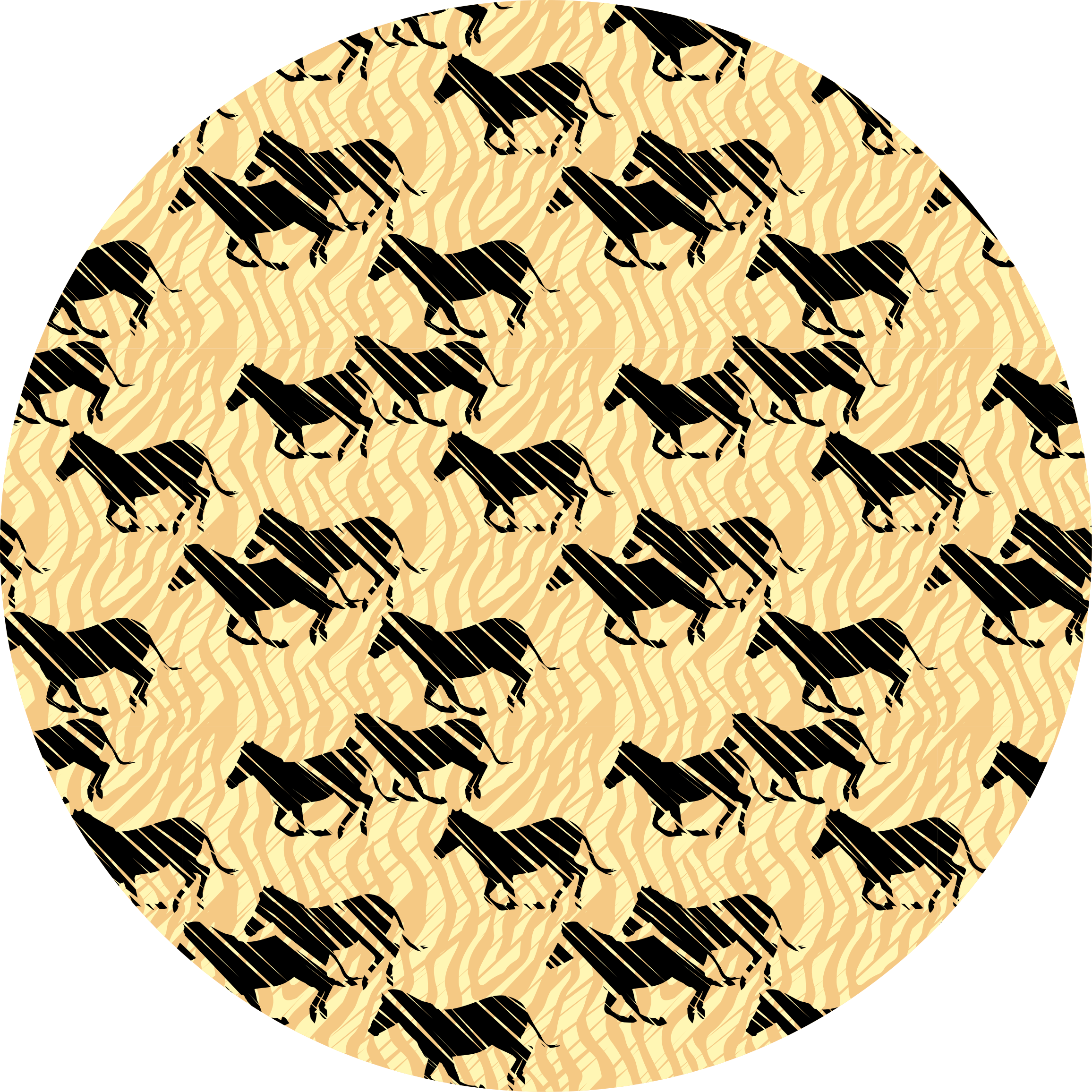Tapete vinílico estampa de animal padrão de cavalo estiloso - TenStickers
