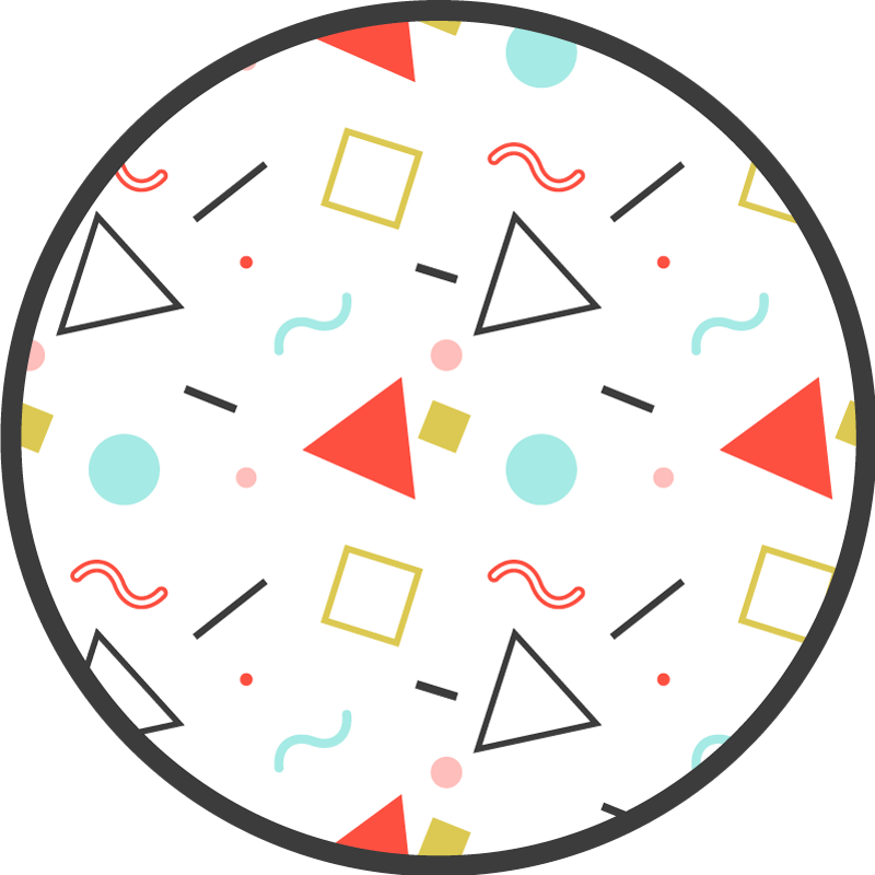 Tapete vinílico geométricas formas coloridas geométricas - TenStickers