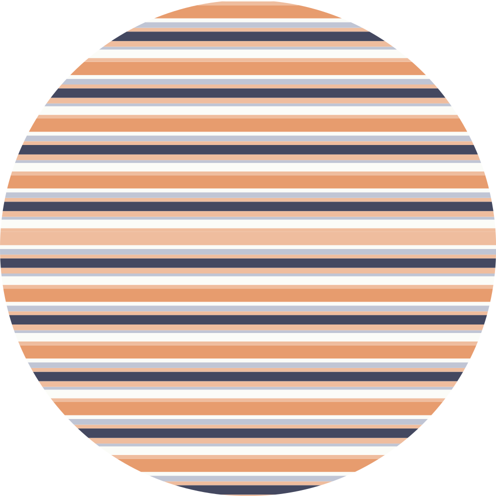 Tapete circular pastel listrado retro horizontal - TenStickers