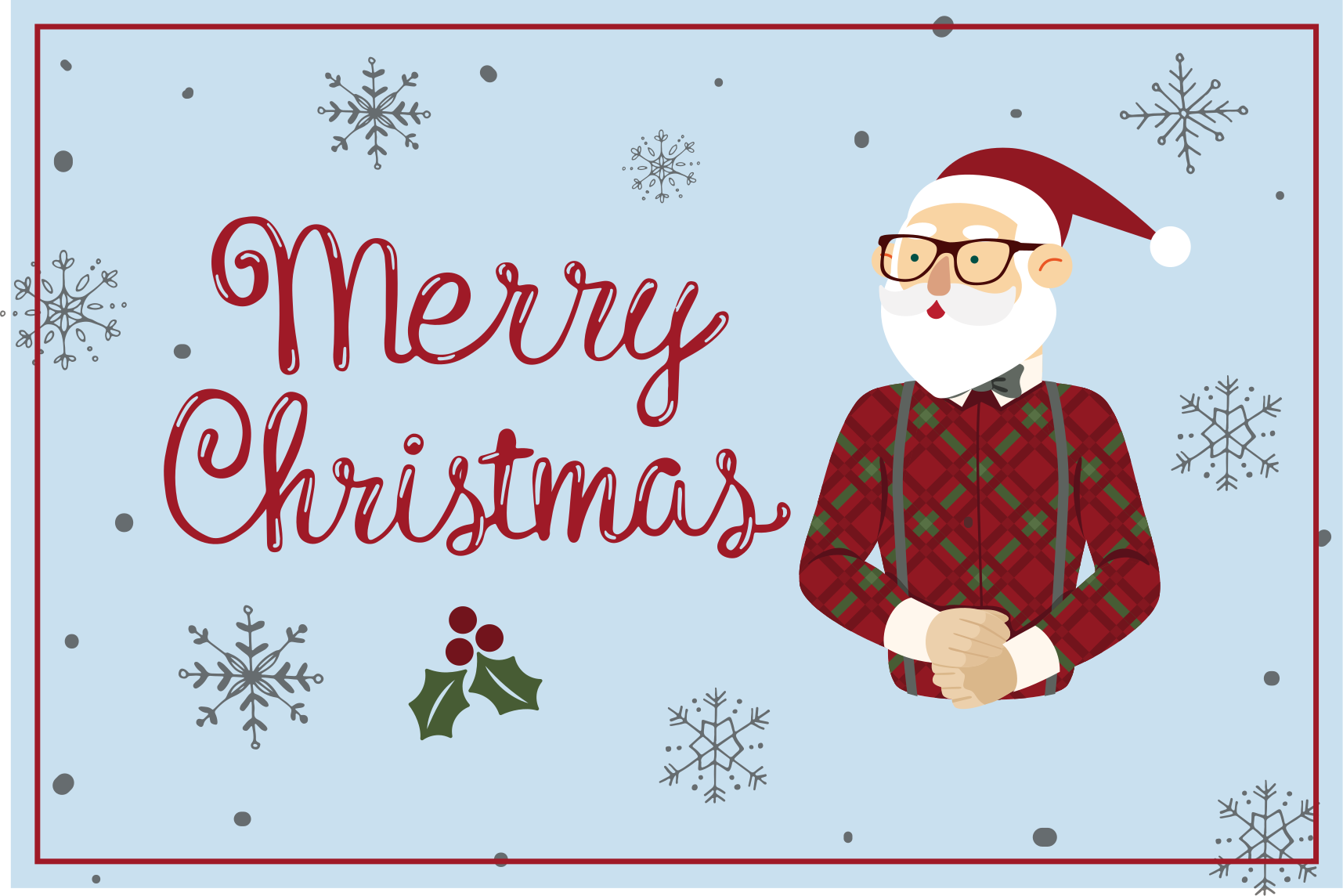 Tapete vinílico halloween saudação alegre do papai noel - TenStickers