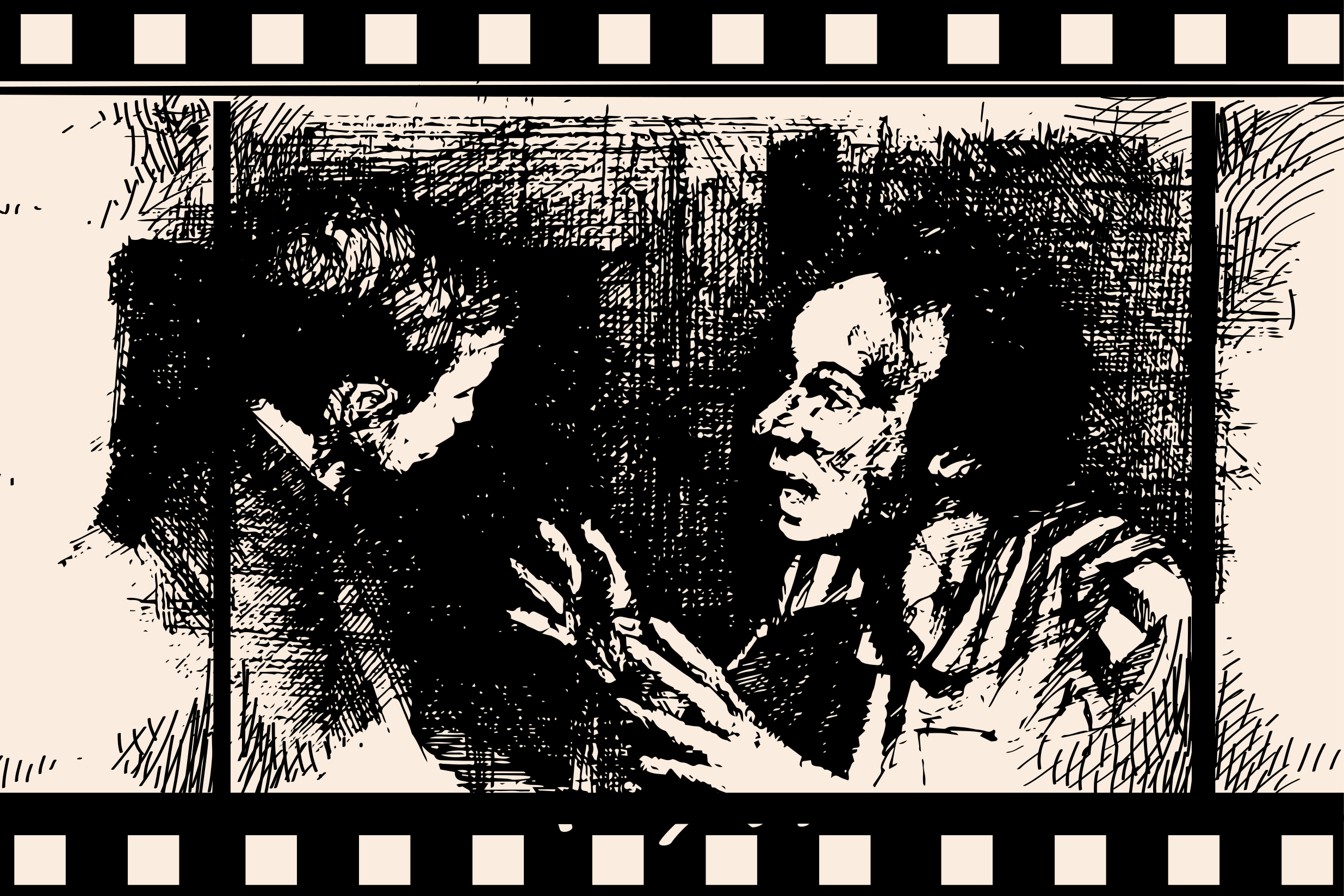 Silhueta italiano filme produtovintage tapete - TenStickers