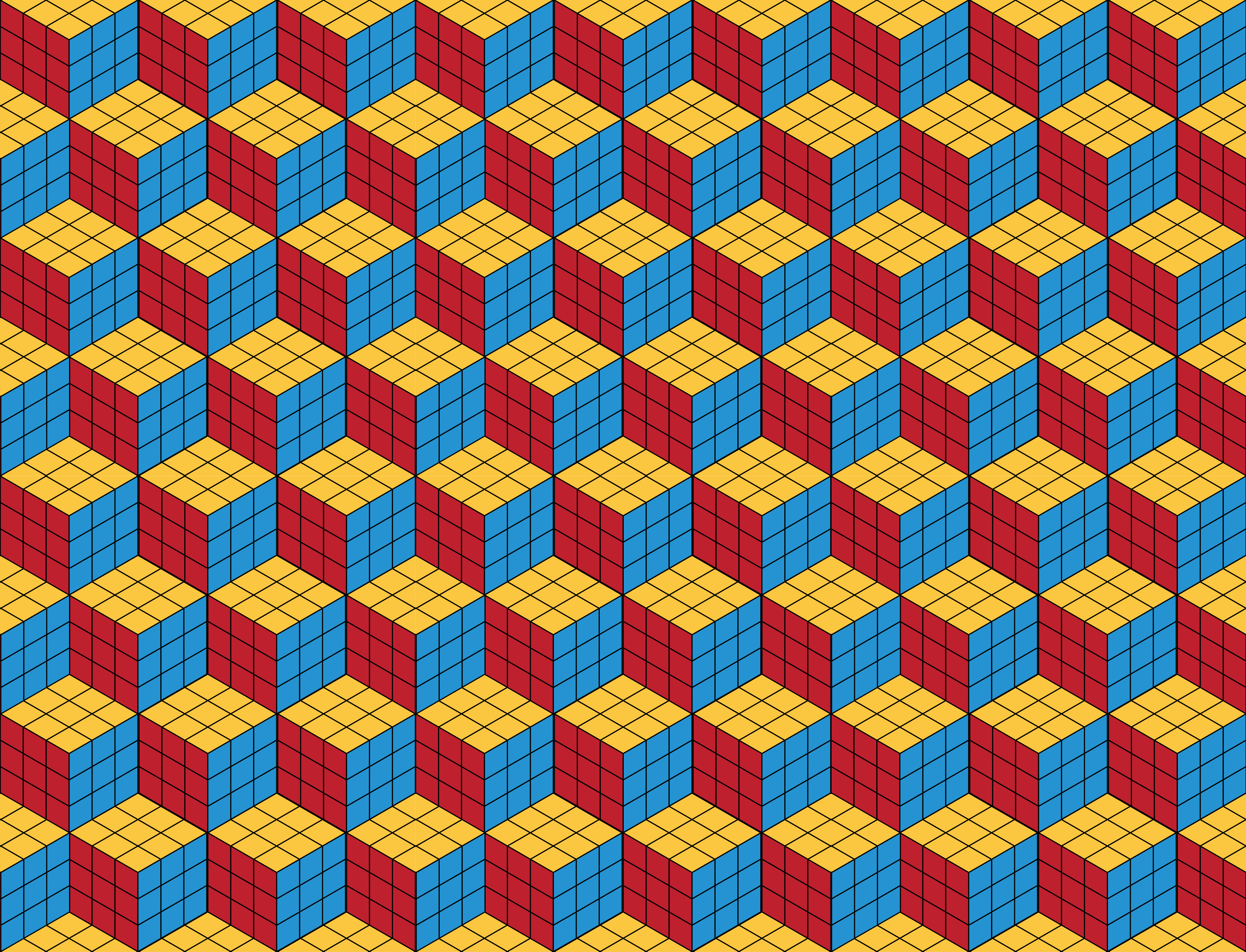 Tapete vinílico de jogos padrão de quebra-cabeça cúbico - TenStickers