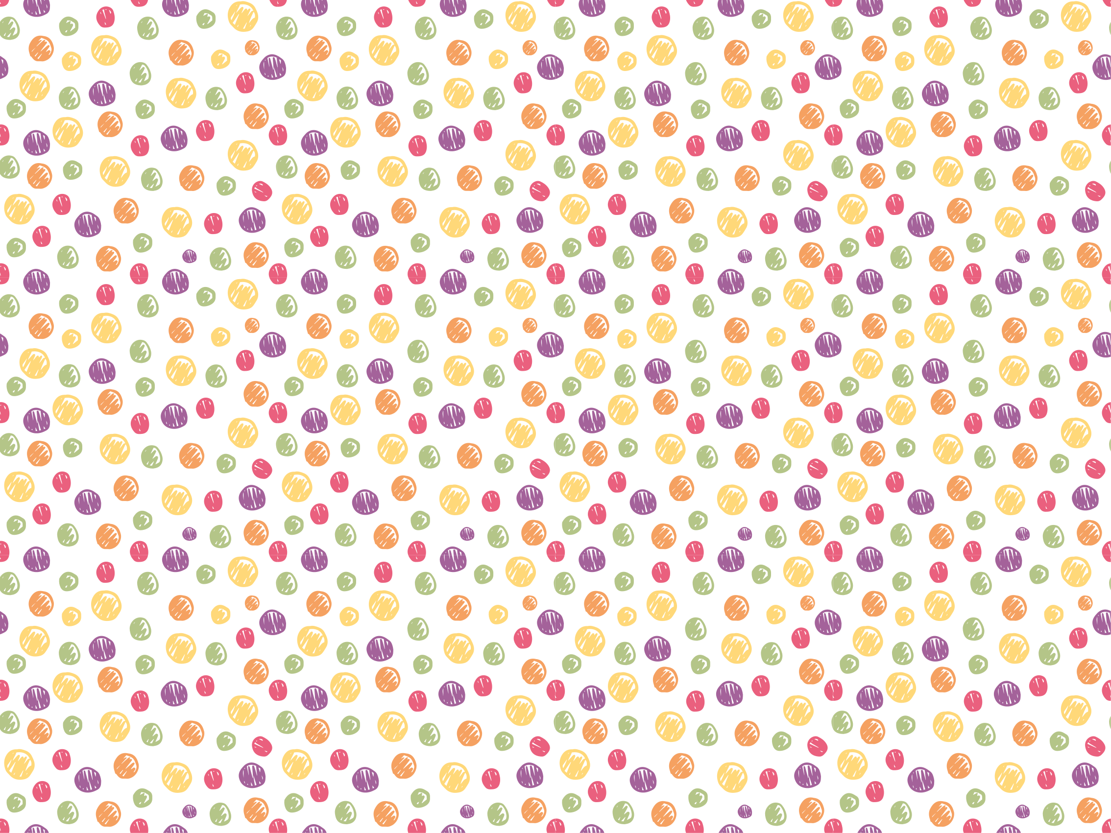 tapete de vinil juvenil com bolinhas coloridas desenhadas à mão - TenStickers