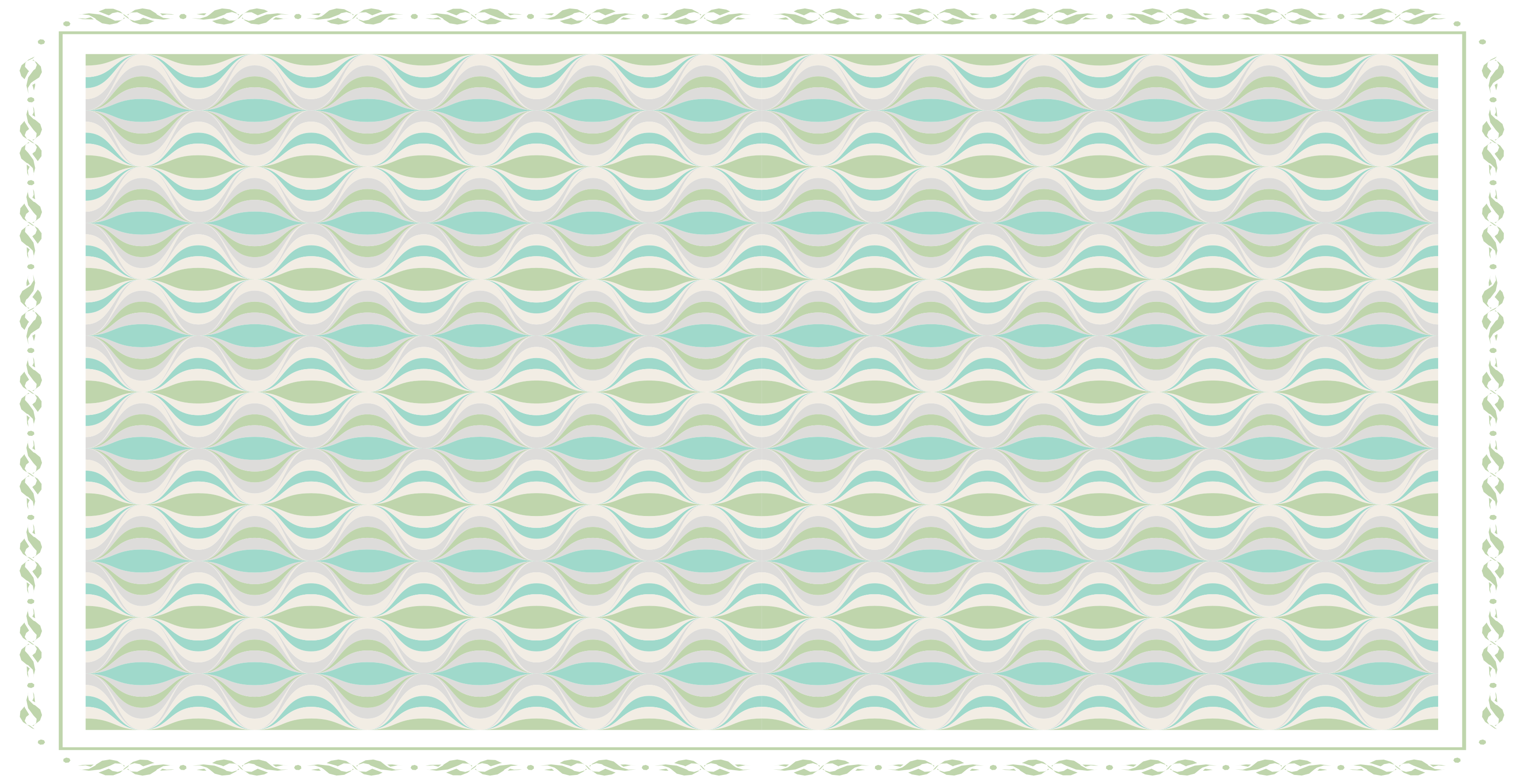 Tapete vinílico azulejos motivo curvilíneo - TenStickers