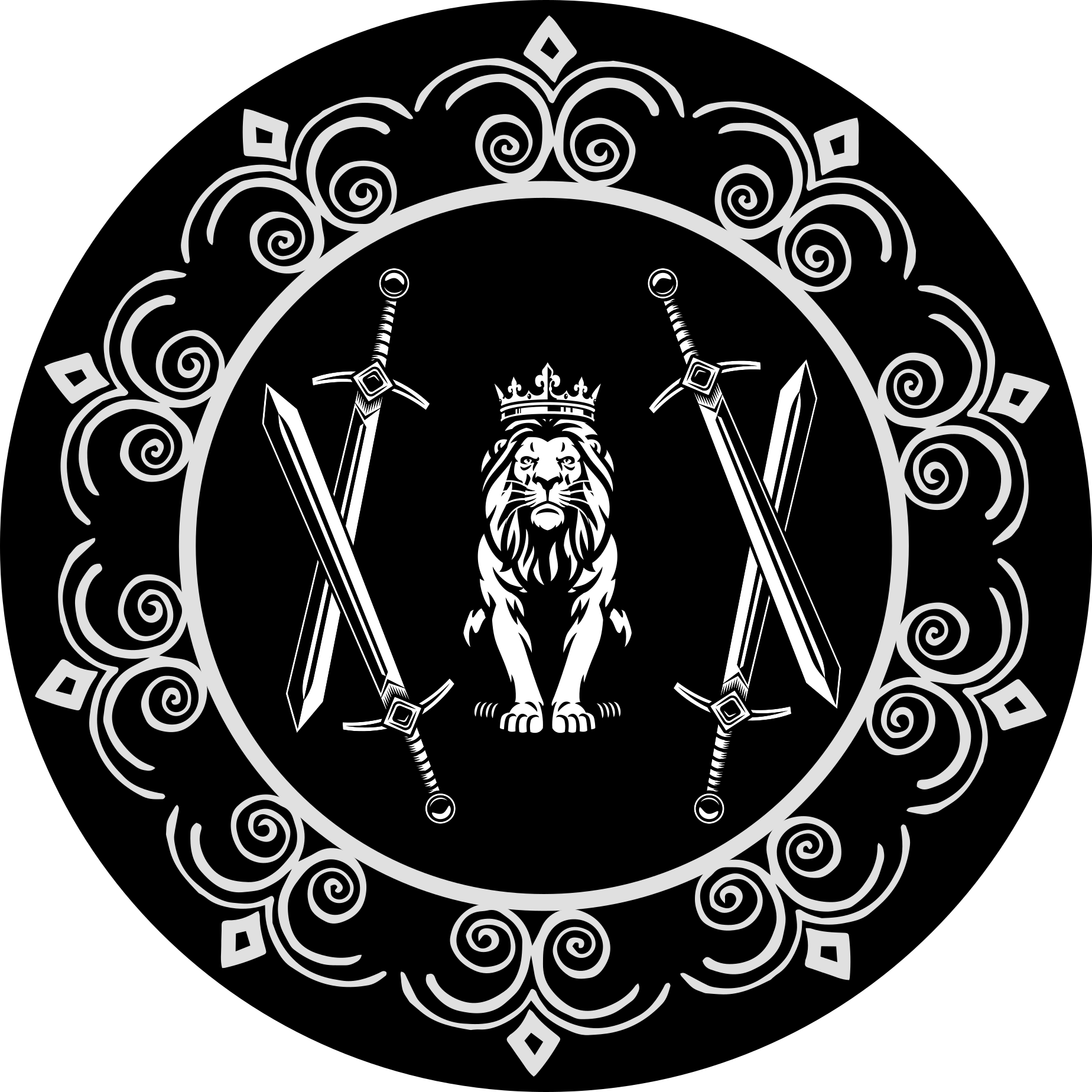 Rei da selva silhuetas tapete animal - TenStickers