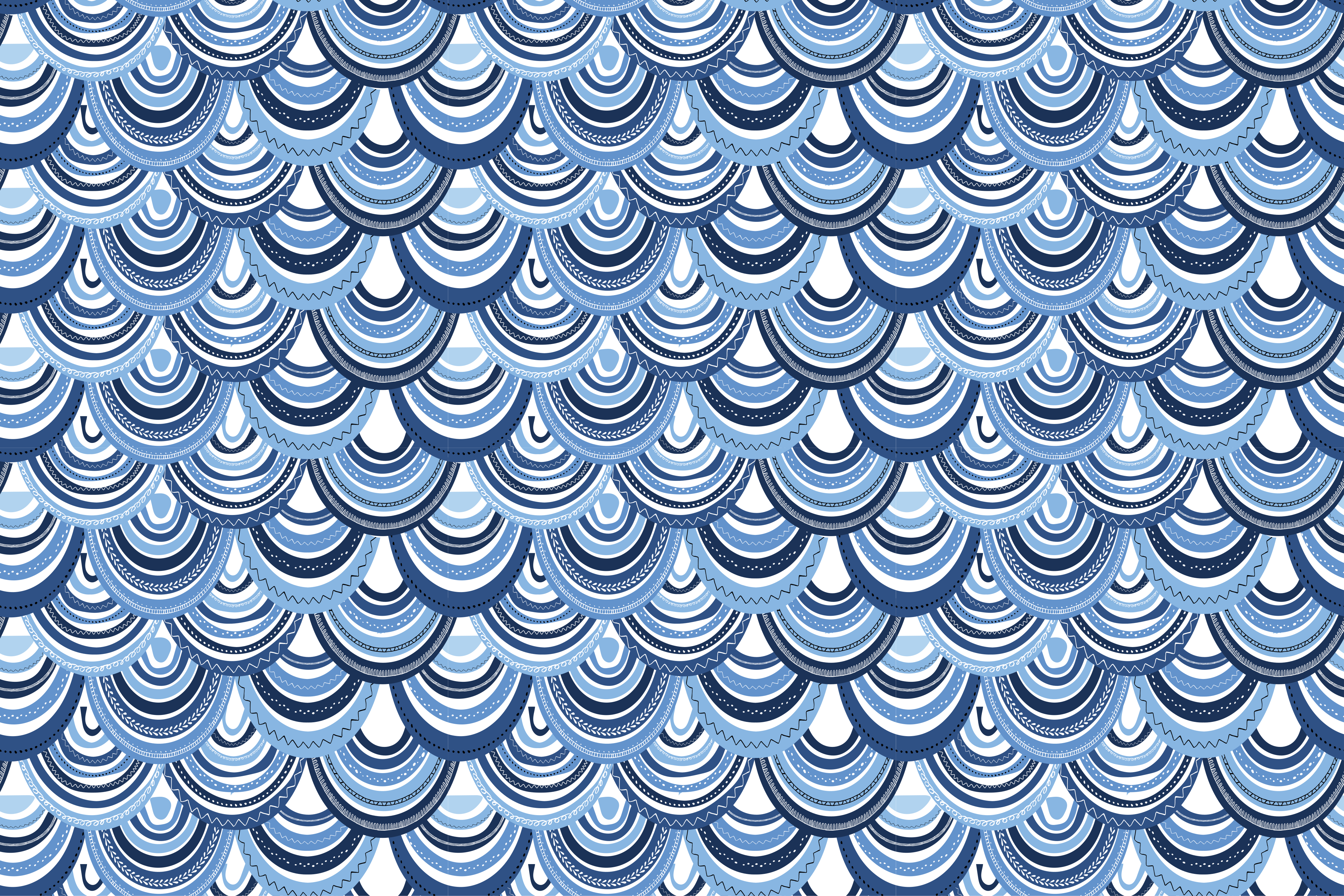 Tapete vinílico geométricas padrão de onda - TenStickers