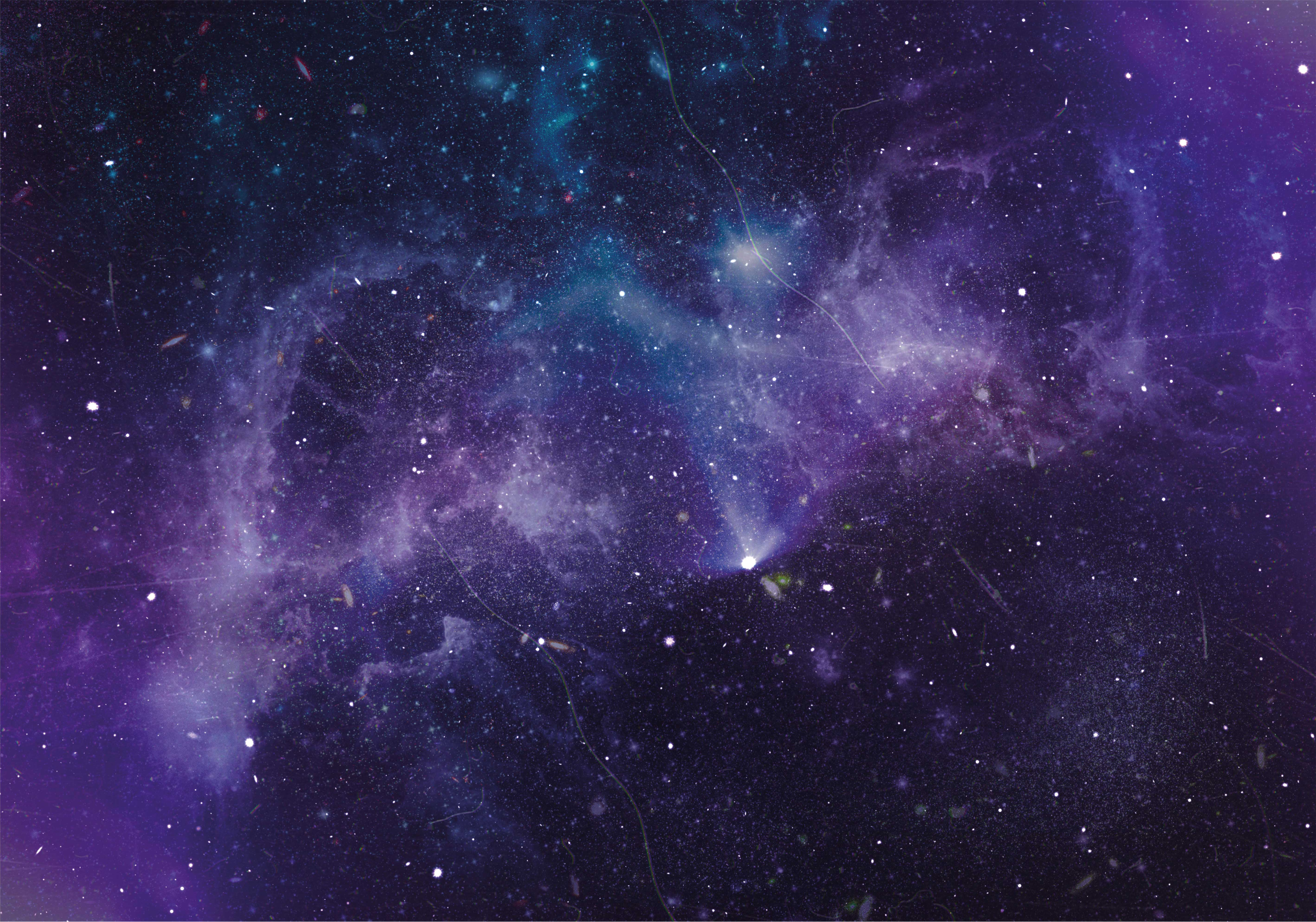 Tapete de vinil roxo estrela chuveiro natureza - TenStickers