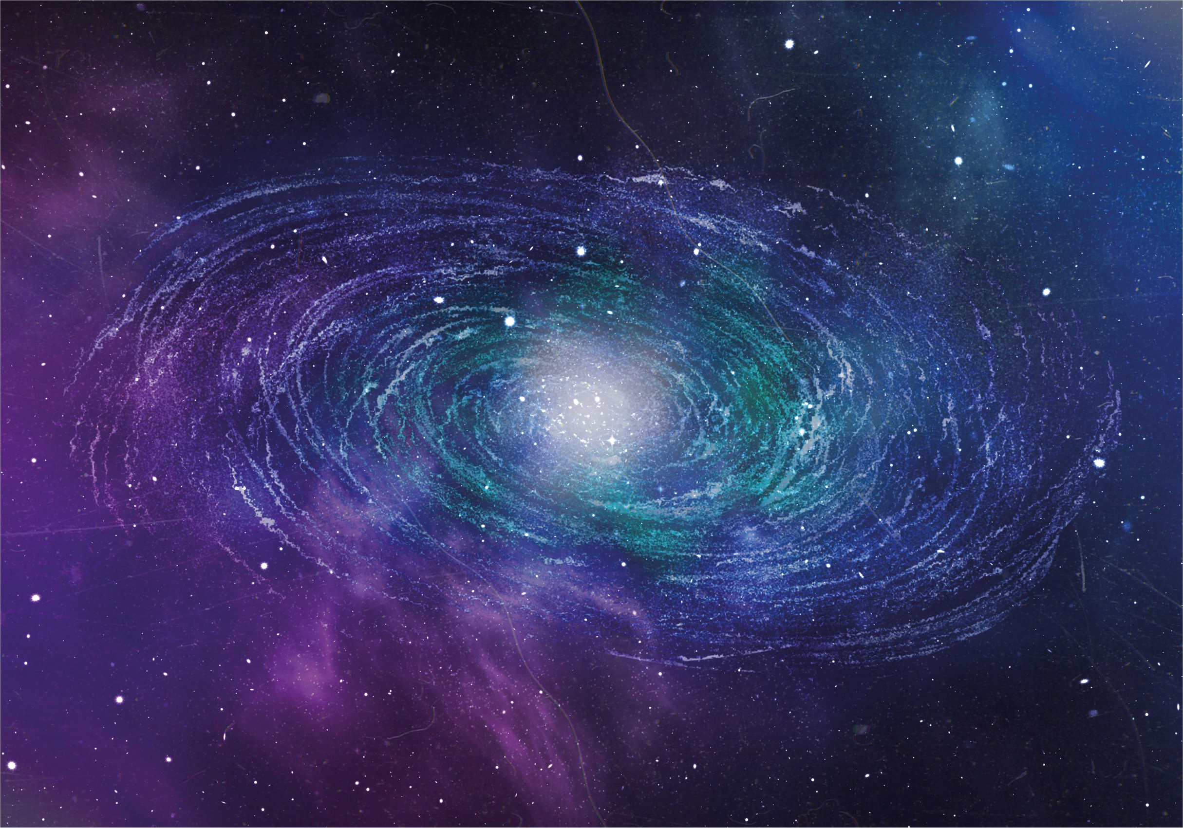 Tapete vinílico estrelas padrão de redemoinho galáctico - TenStickers