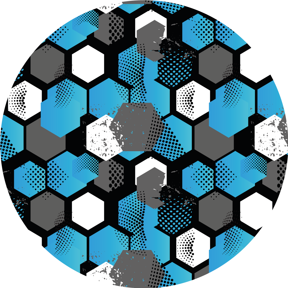 Tapete vinílico geométricas impulso de padrão hexagonal - TenStickers