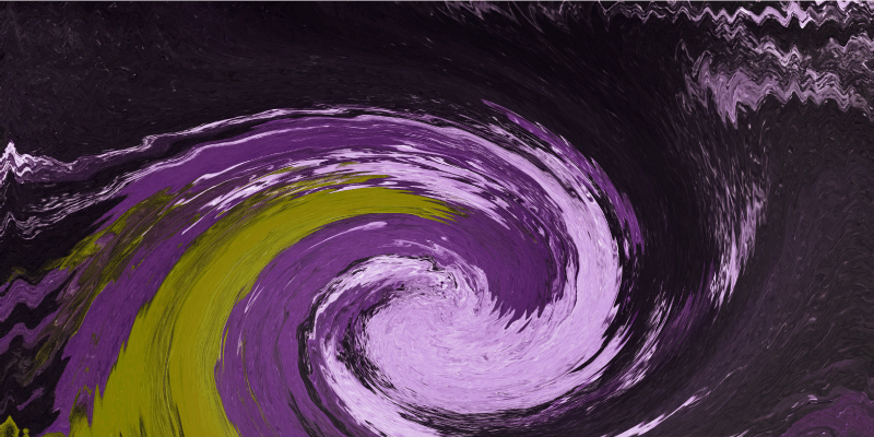 Tapete vintage com textura pintada psicodélica - TenStickers