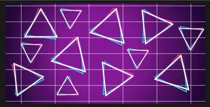 Tapete vinílico geométricas padrão triangular vibrante - TenStickers