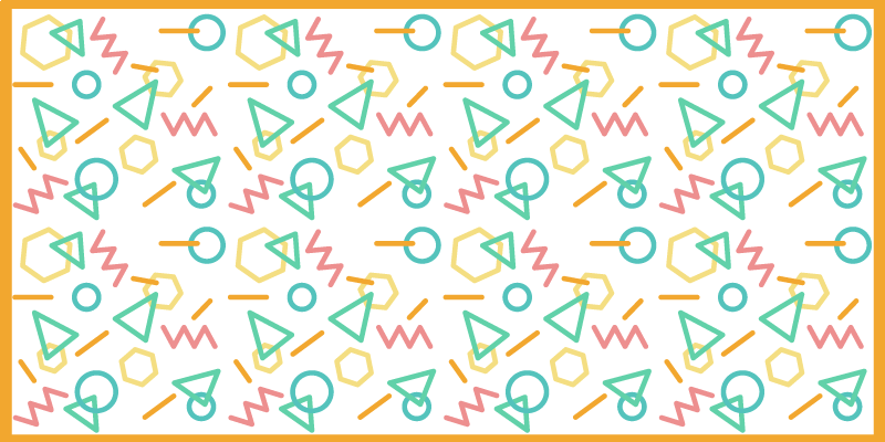 Tapete vinílico criança padrões de formas coloridas - TenStickers