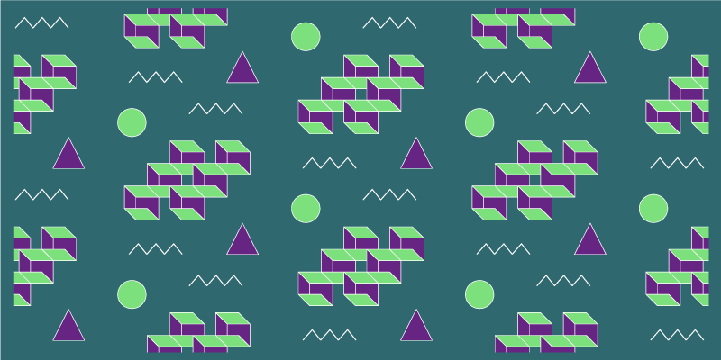 Tapete vintage de ilusão de ótica - TenStickers