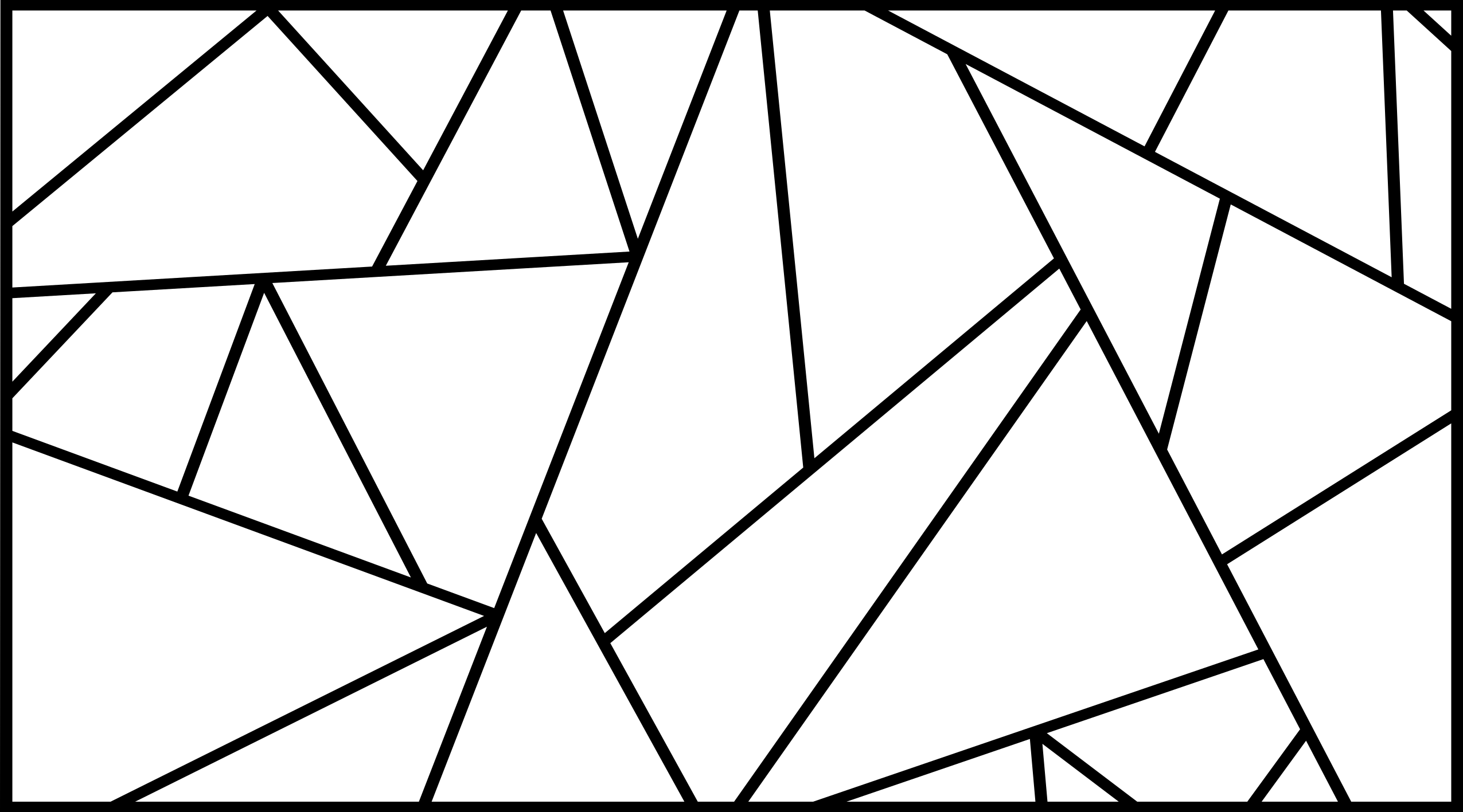 Tapete de vinil minimalista de linha geométrica preta - TenStickers