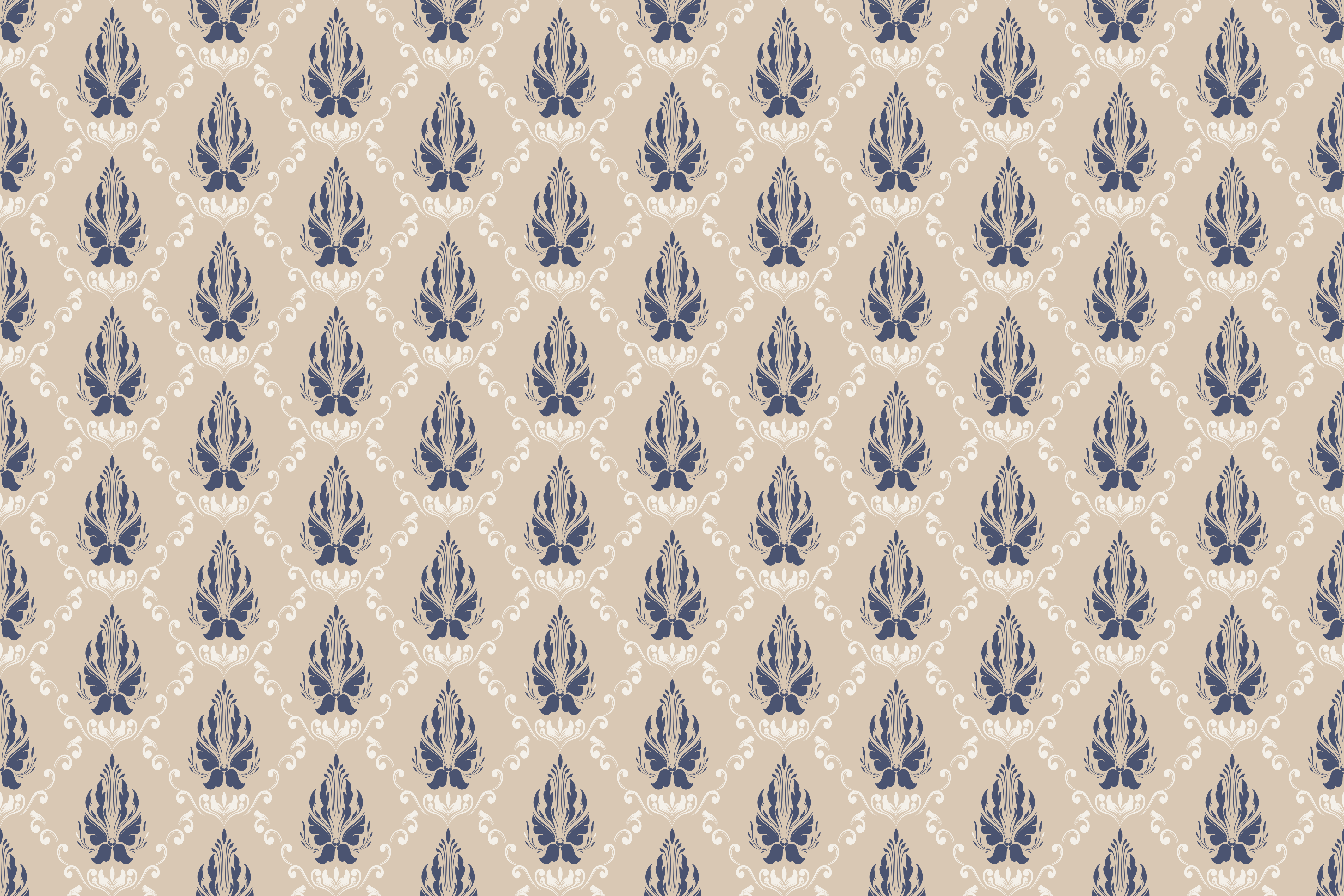 Tapete vinílico sala de estar delicados motivos florais - TenStickers