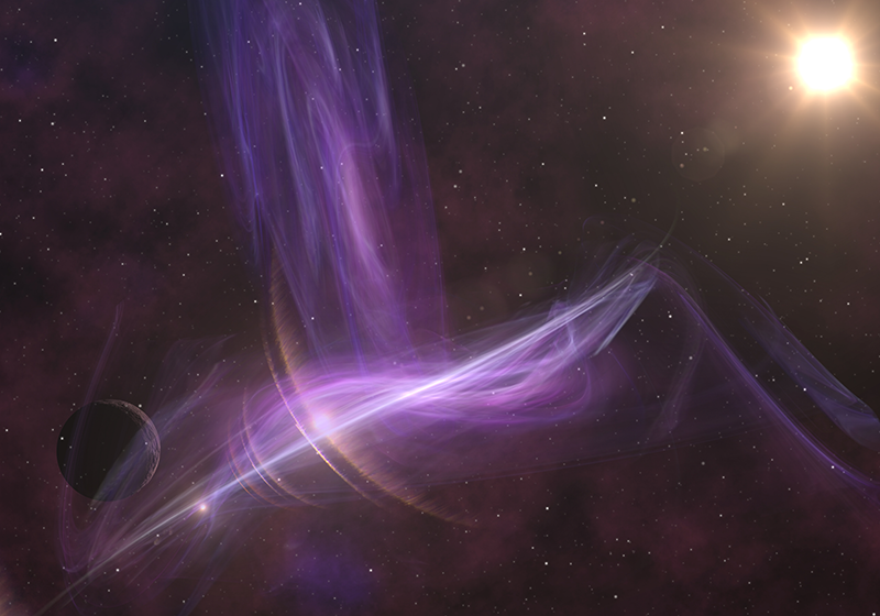 Tapete vinílico criança paisagem onírica galáctica - TenStickers