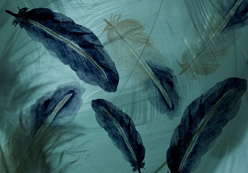 Tapete vinílico natureza oásis tropical frondoso - TenStickers