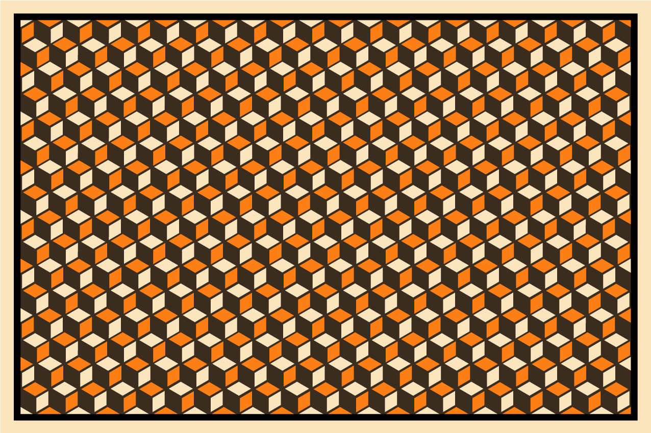 Tapete vinílico geométricas formas hexagonais vibrantes - TenStickers