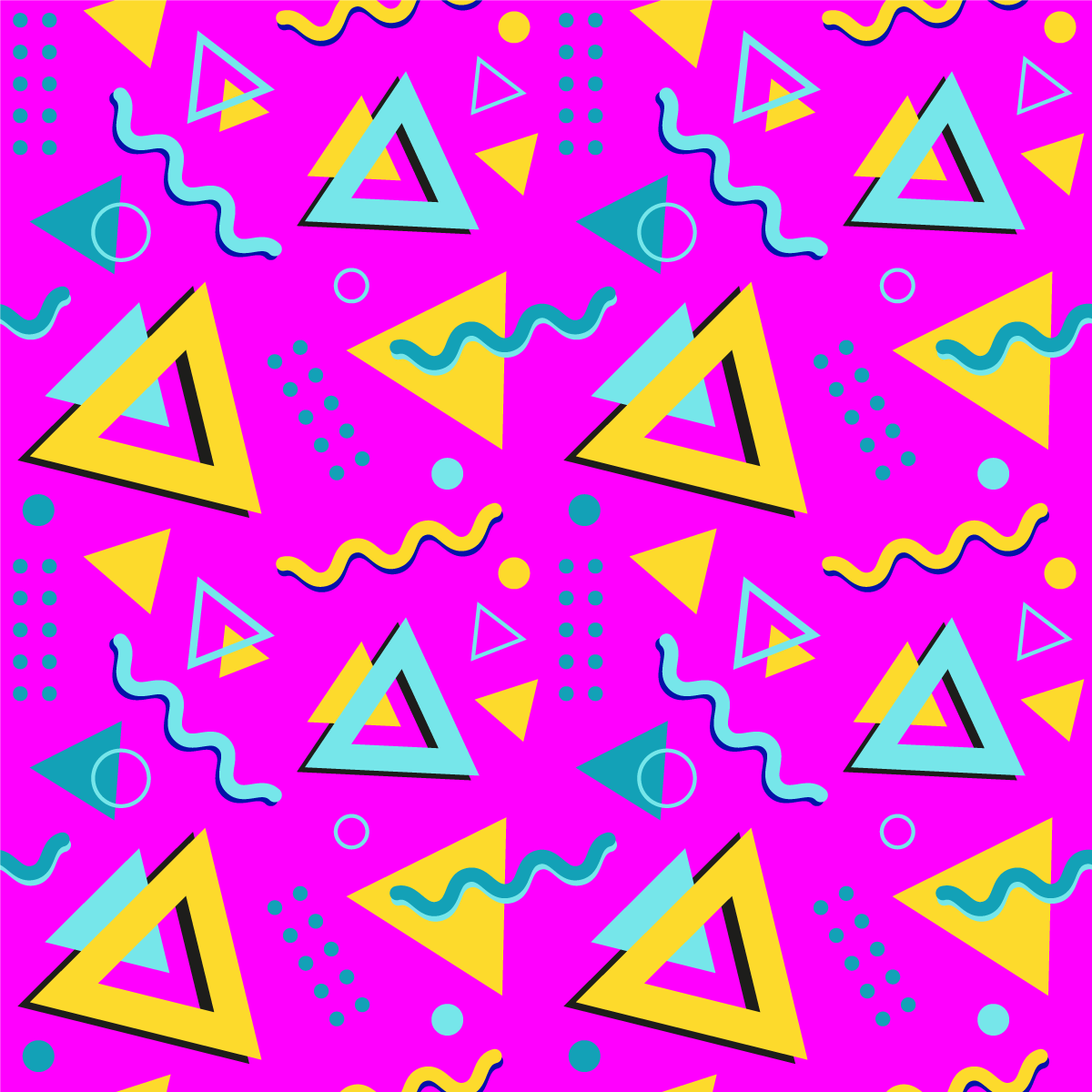 Tapete vintage 80 memphis retro - TenStickers