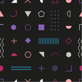 Tapete vinílico geométricas exibição de formas lúdicas - TenStickers