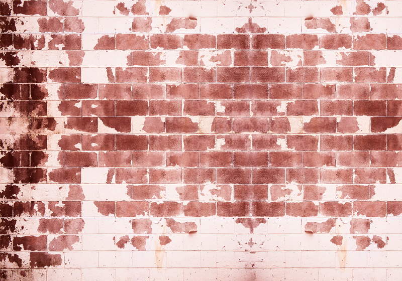 Tapete vinílico de pedras motivo de tijolo rústico - TenStickers