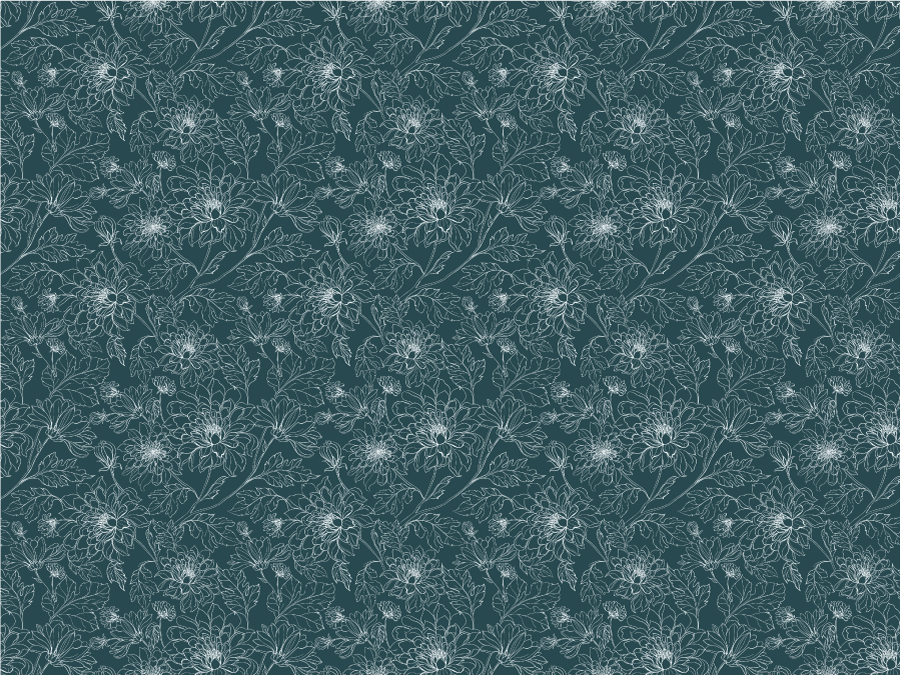 Tapete grandmillenial de flores brancas - TenStickers