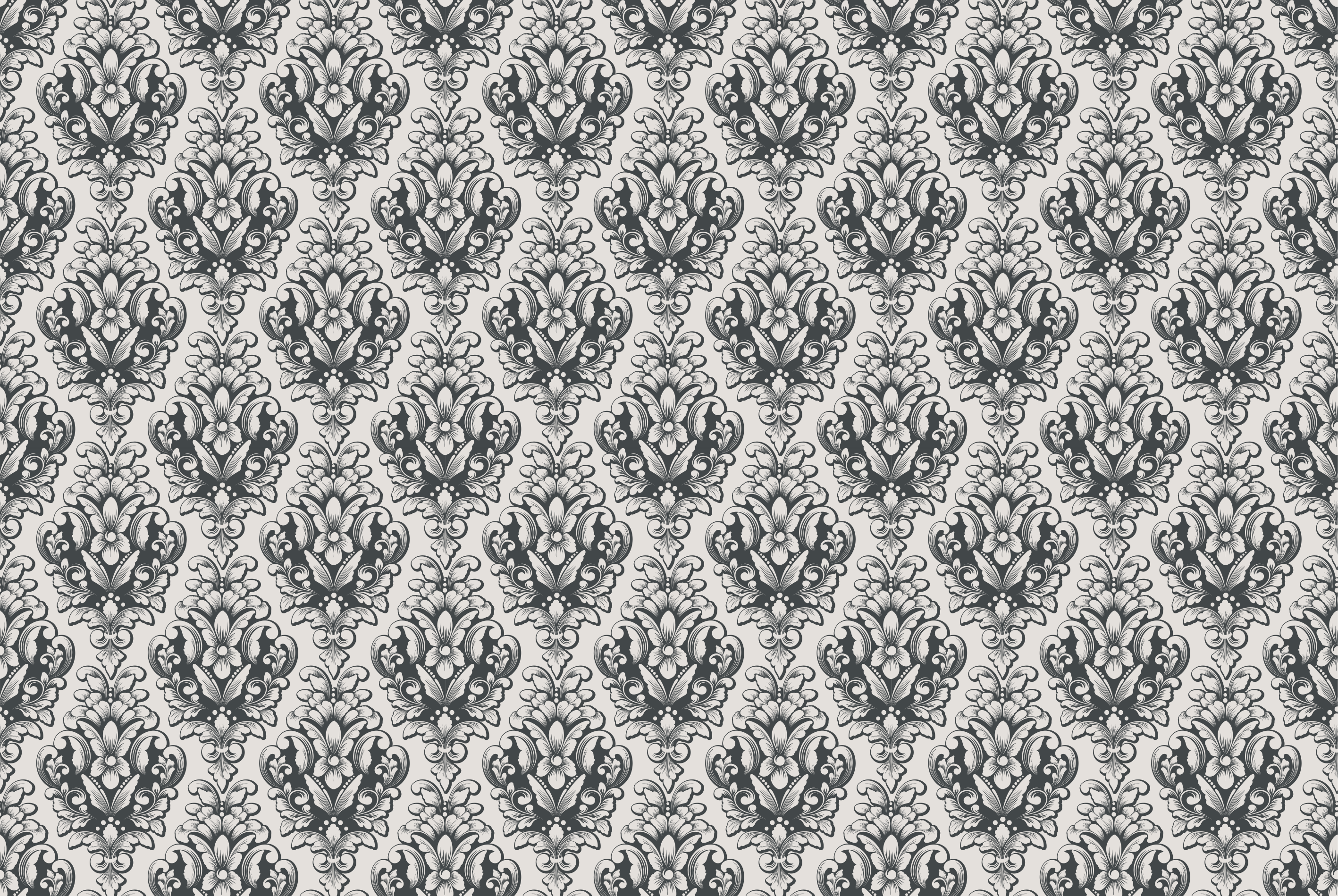 Tapete vinílico vintage padrão de azulejo barroco - TenStickers