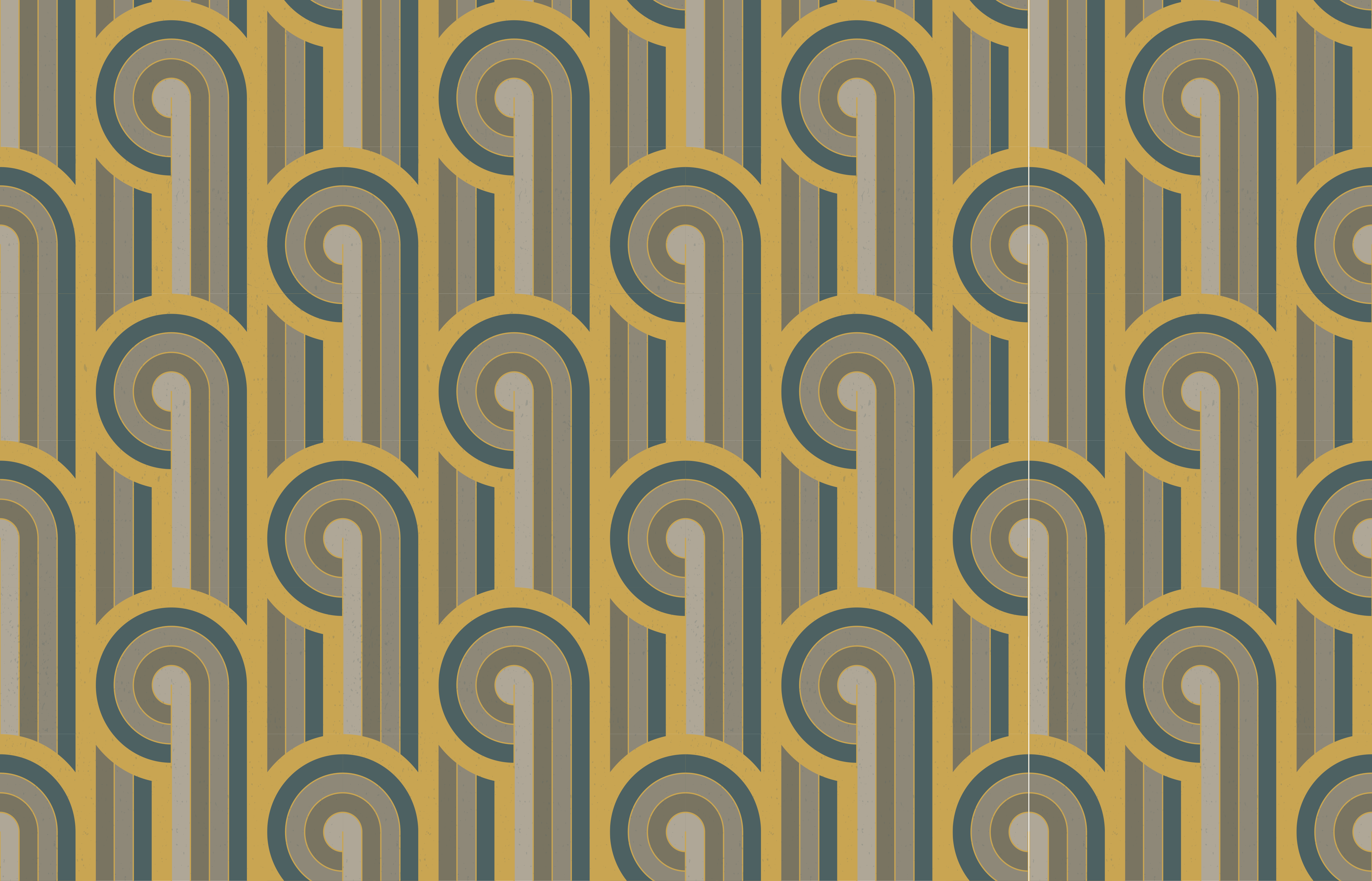 Tapete vinílico vintage elegância de padrão geométrico - TenStickers