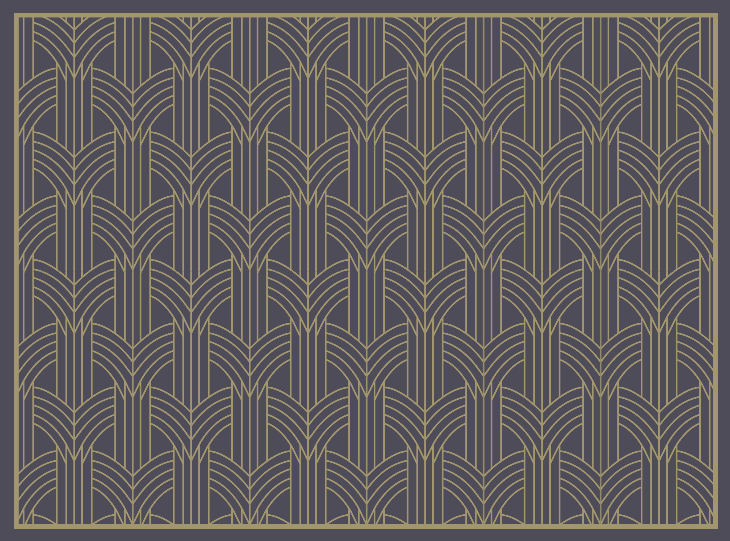 Tapetes geométricos em estilo art déco com padrão geográfico - TenStickers