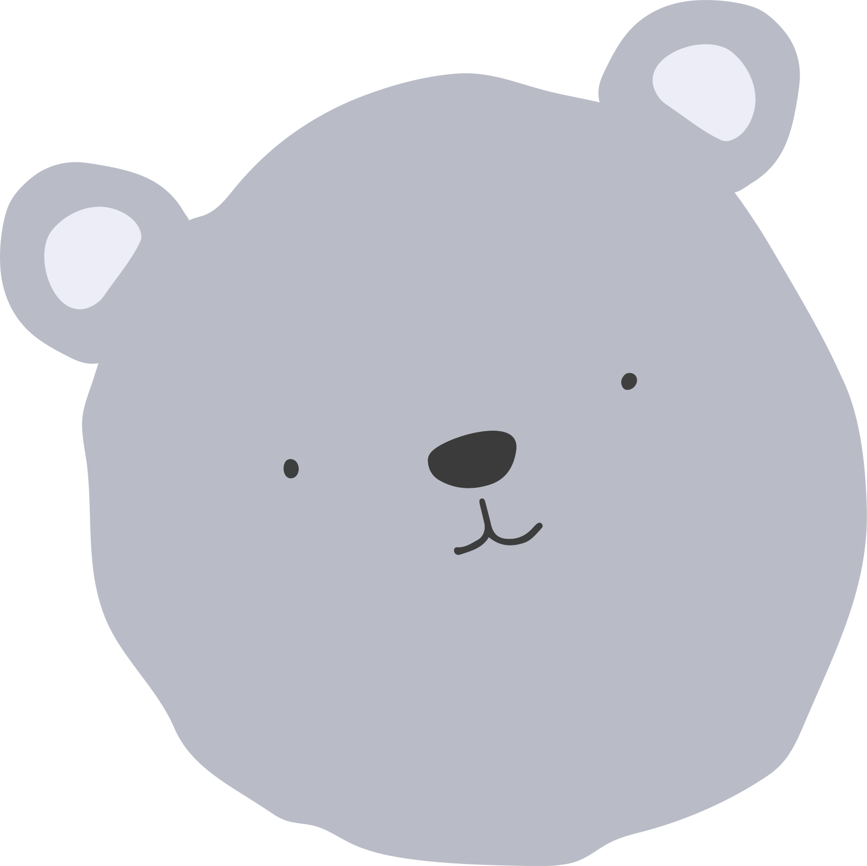 Tapete vinílico bebé adorável desenho de urso - TenStickers