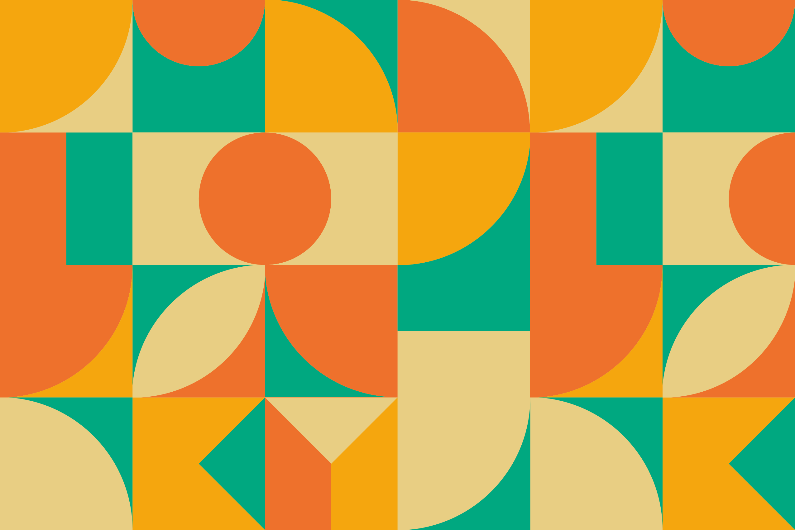 Azulejos do hall de entrada com desenho geométrico colorido - TenStickers