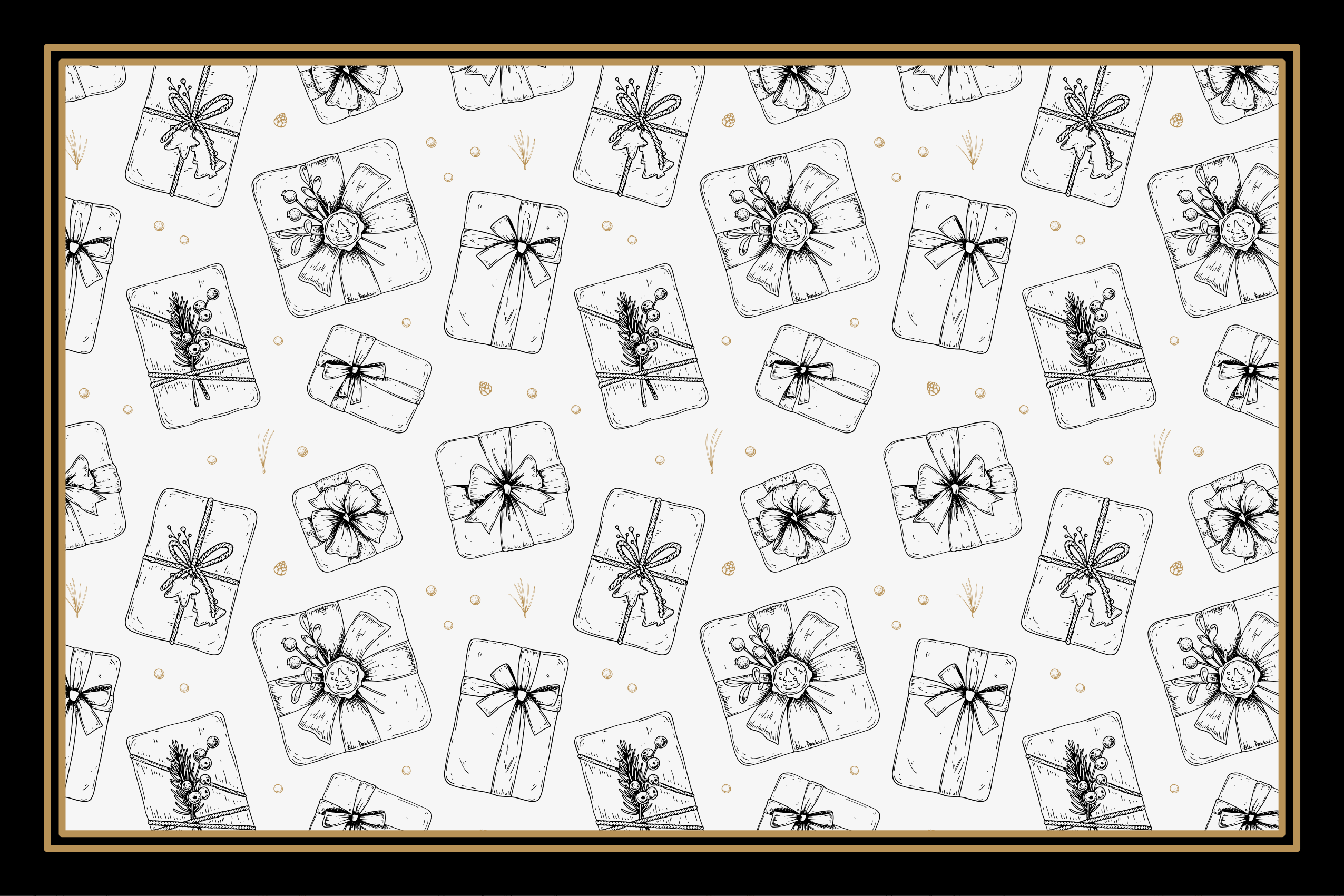 Tapete vinil do Natal padrão de presente festivo - TenStickers