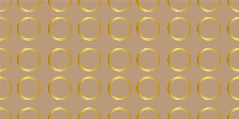 Padrão geométrico círculos dourados tapetes geométricos - TenStickers