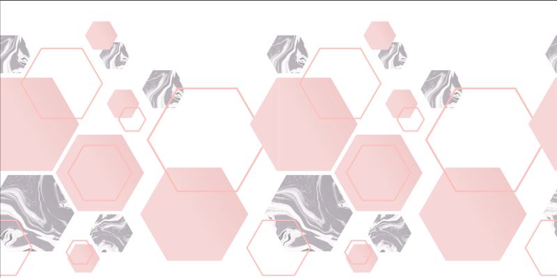 Tapete vinil mosaico hexágonos marmorizados - TenStickers