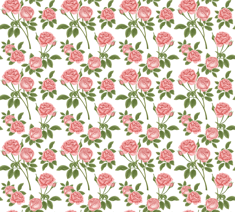 Estampa floral rosas tapete floral - TenStickers