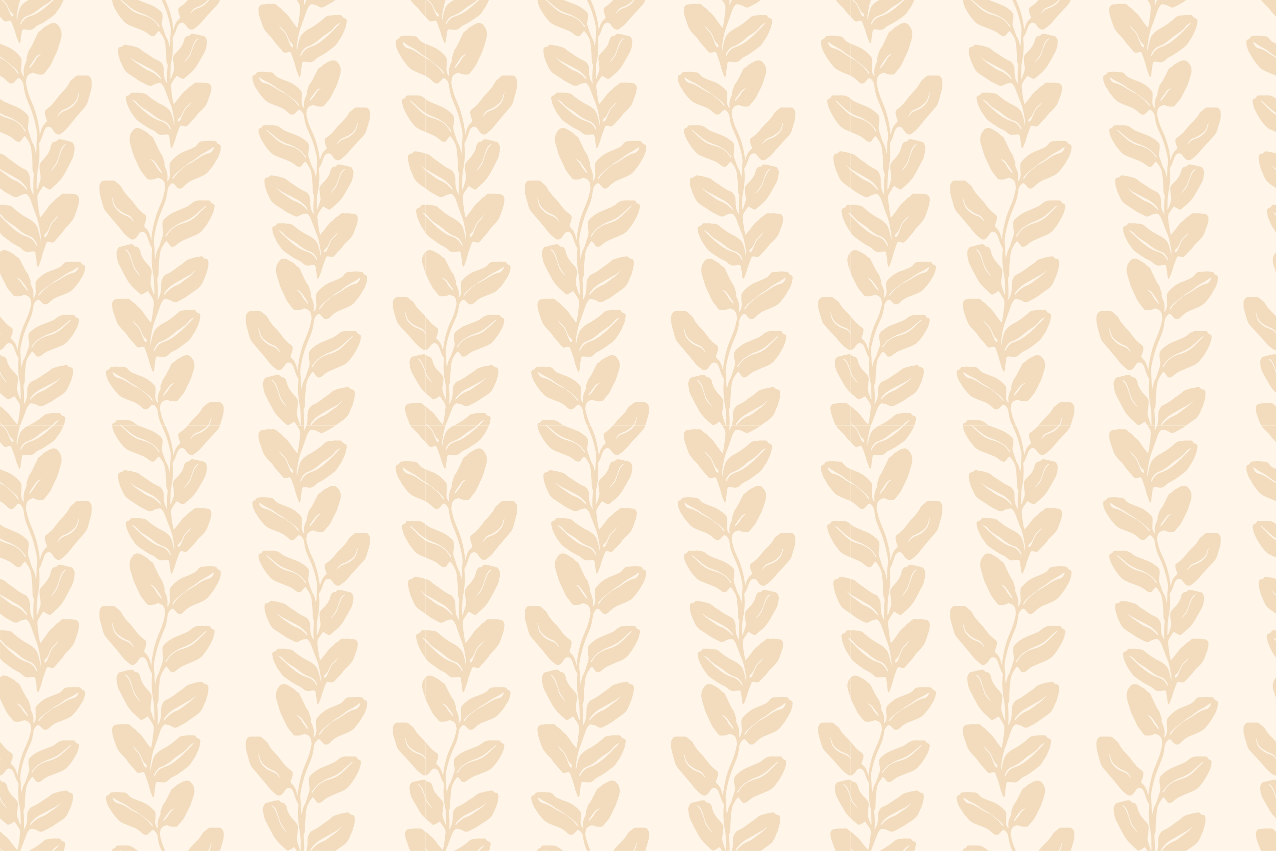 Tapete vinílico de flores e plantas padrão botânico - TenStickers