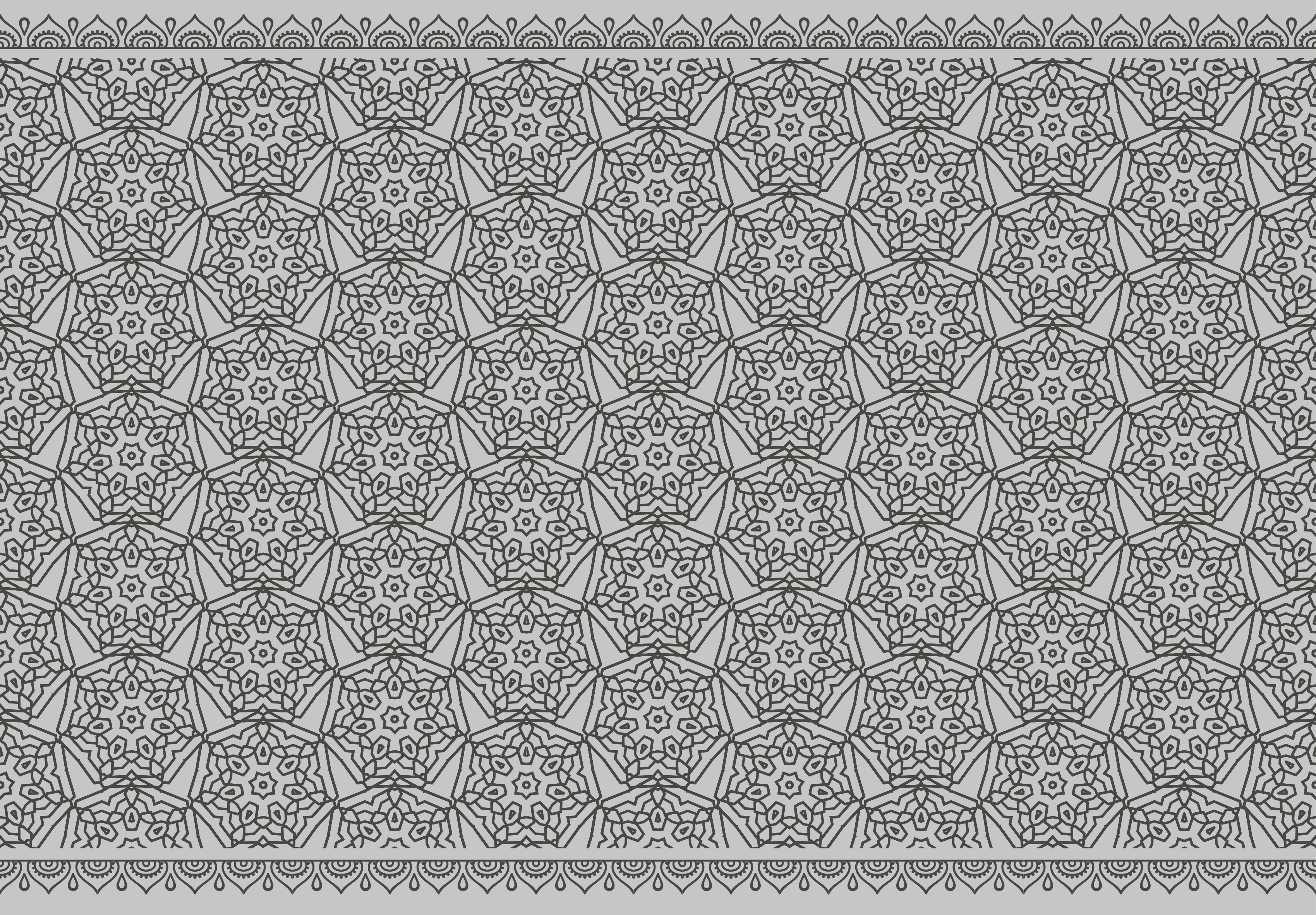 Tapete vinílico de mandala simetria de mandala - TenStickers