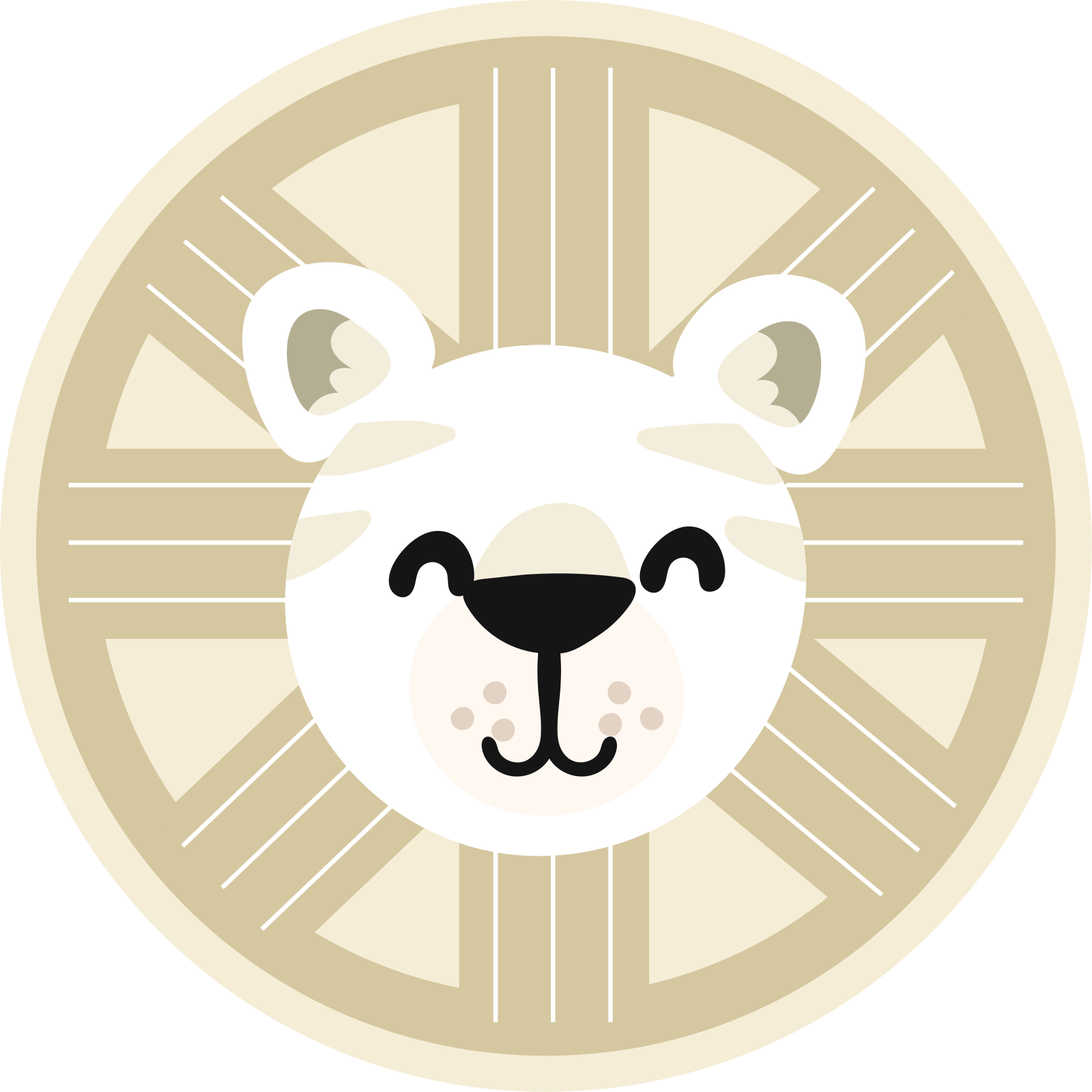 Tapete vinílico bebé gráfico de leão sorridente - TenStickers