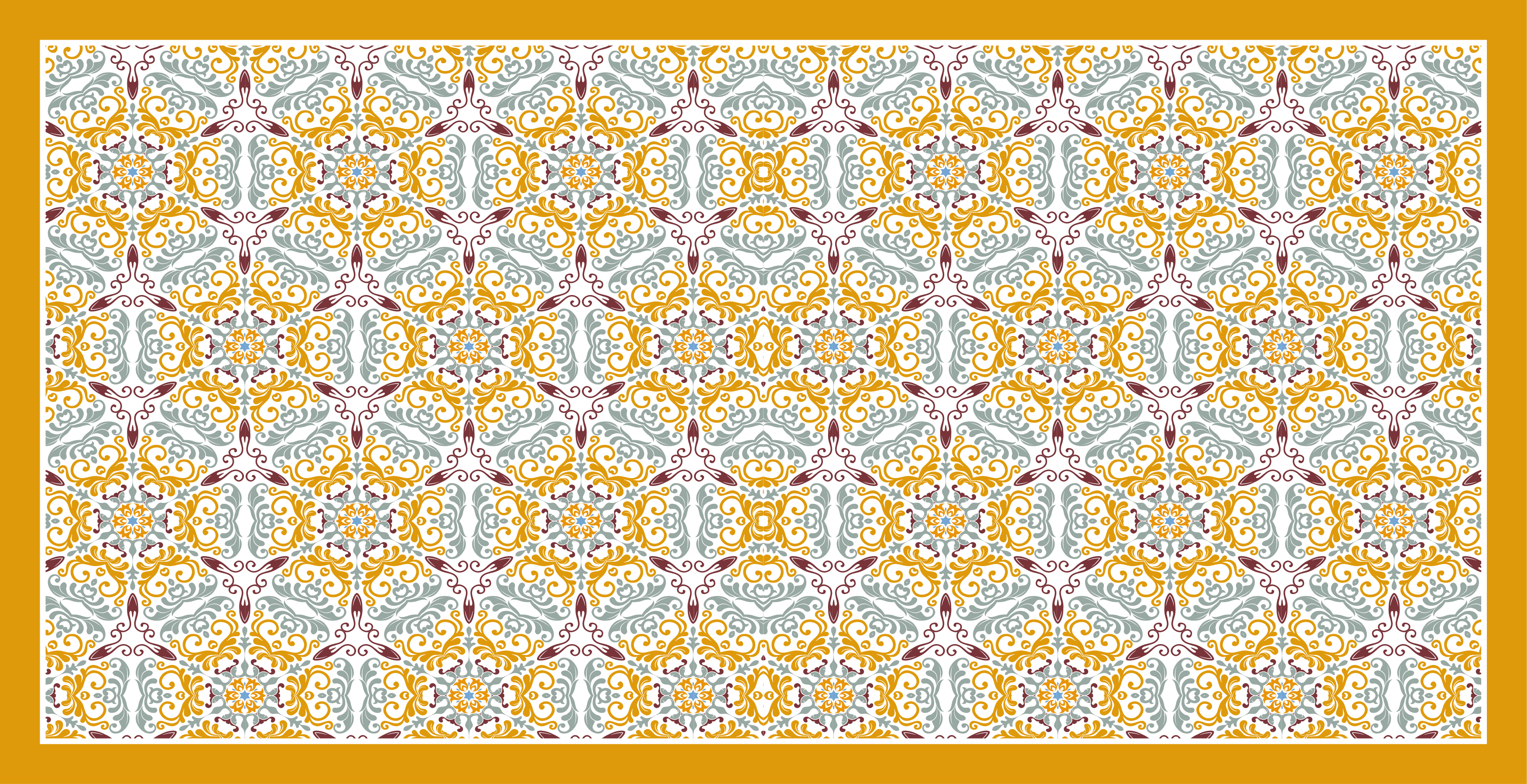 Tapete vinílico azulejo padrão de mosaico ornamentado - TenStickers