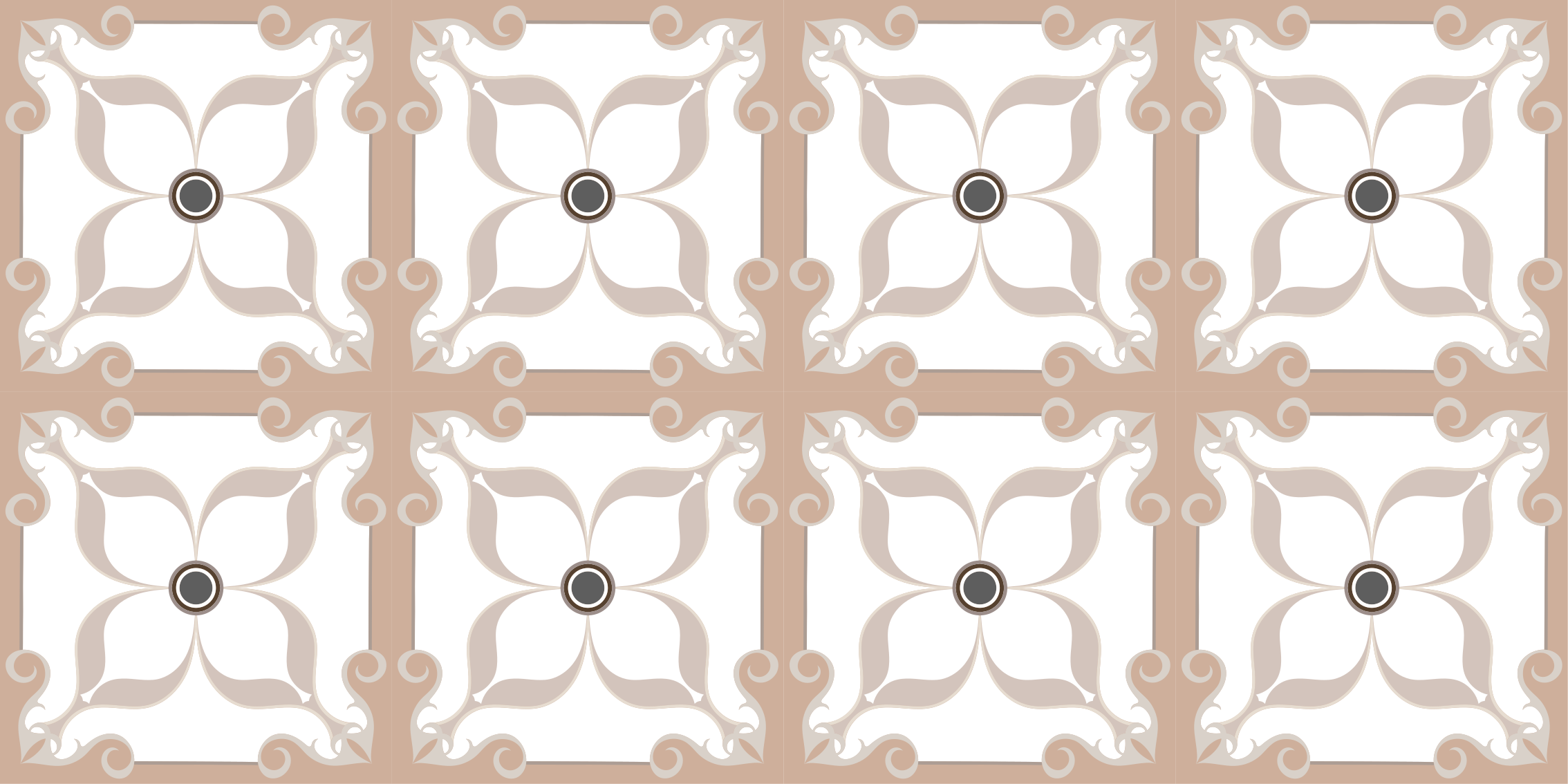 Tapete vinílico azulejos simetria elegante - TenStickers