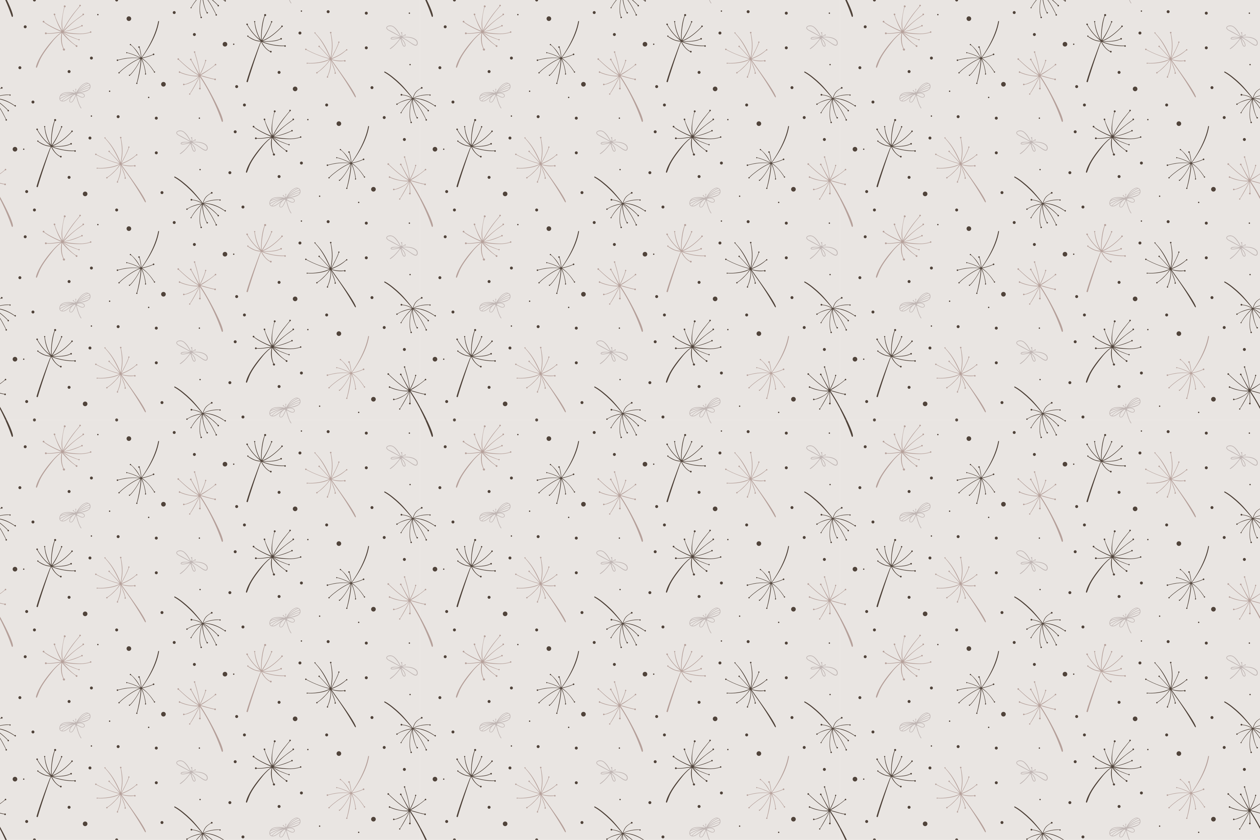 Tapete floral de grama fina estilo escandinavo - TenStickers