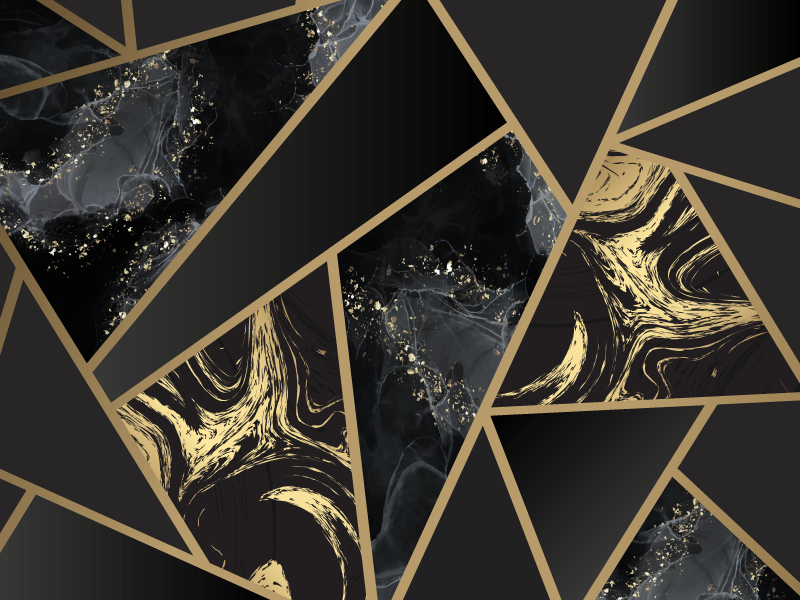 Tapete vinílico fusão geométrica de mármore - TenStickers