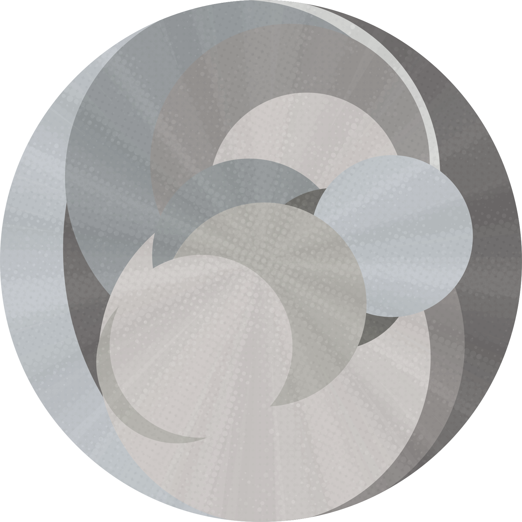 Tapete mínimo geométrico de padrão de círculo cinza - TenStickers