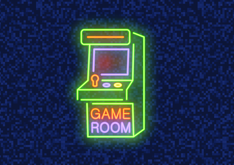 Tapete de neon personalizado para sala de jogos - TenStickers
