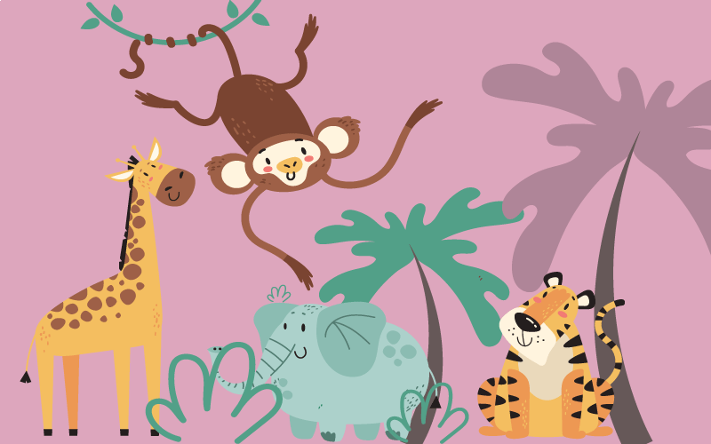 Tapete "boho" kids jungle kids - TenStickers