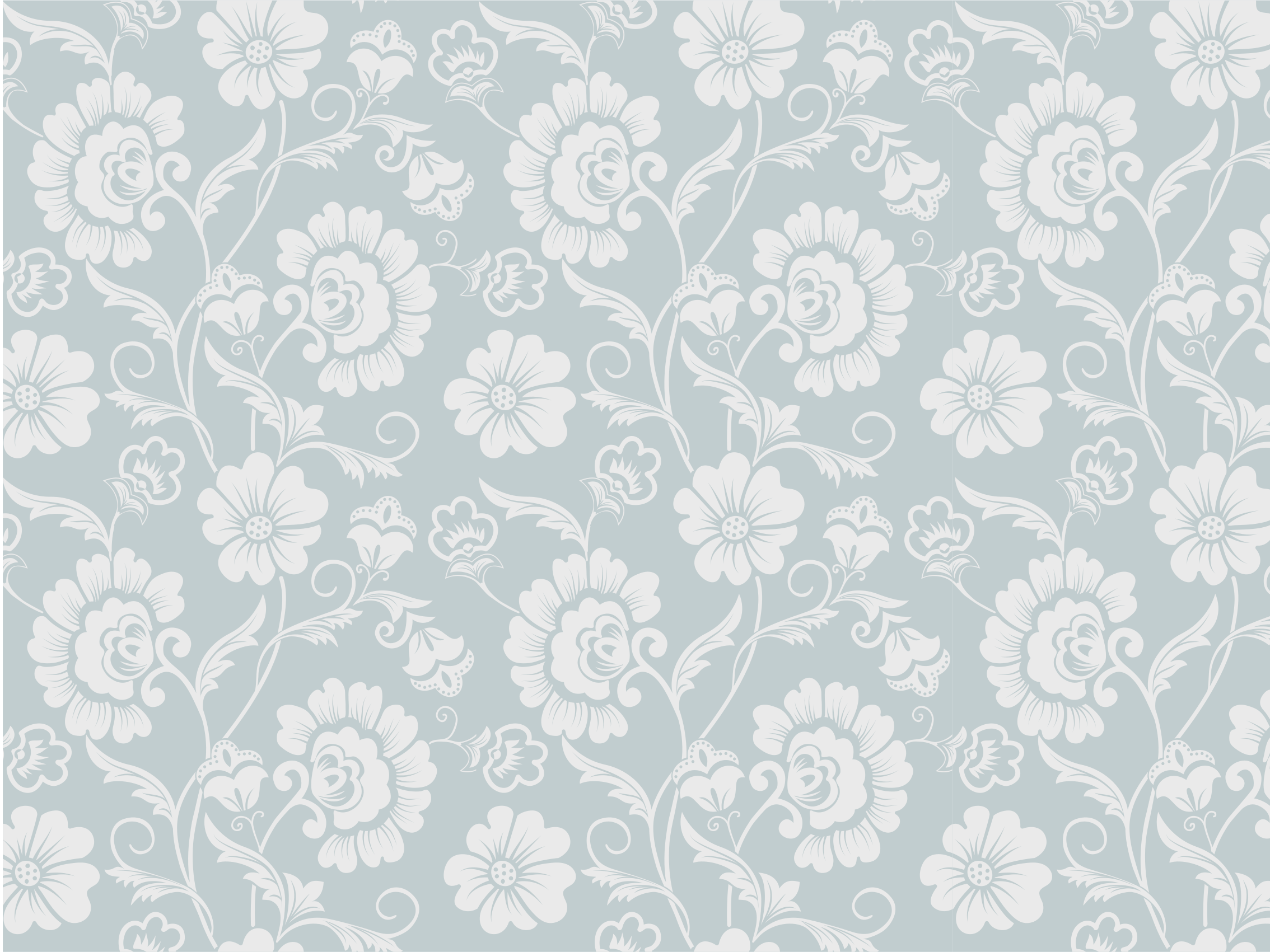 Tapete com estampa floral "granny chic" - TenStickers
